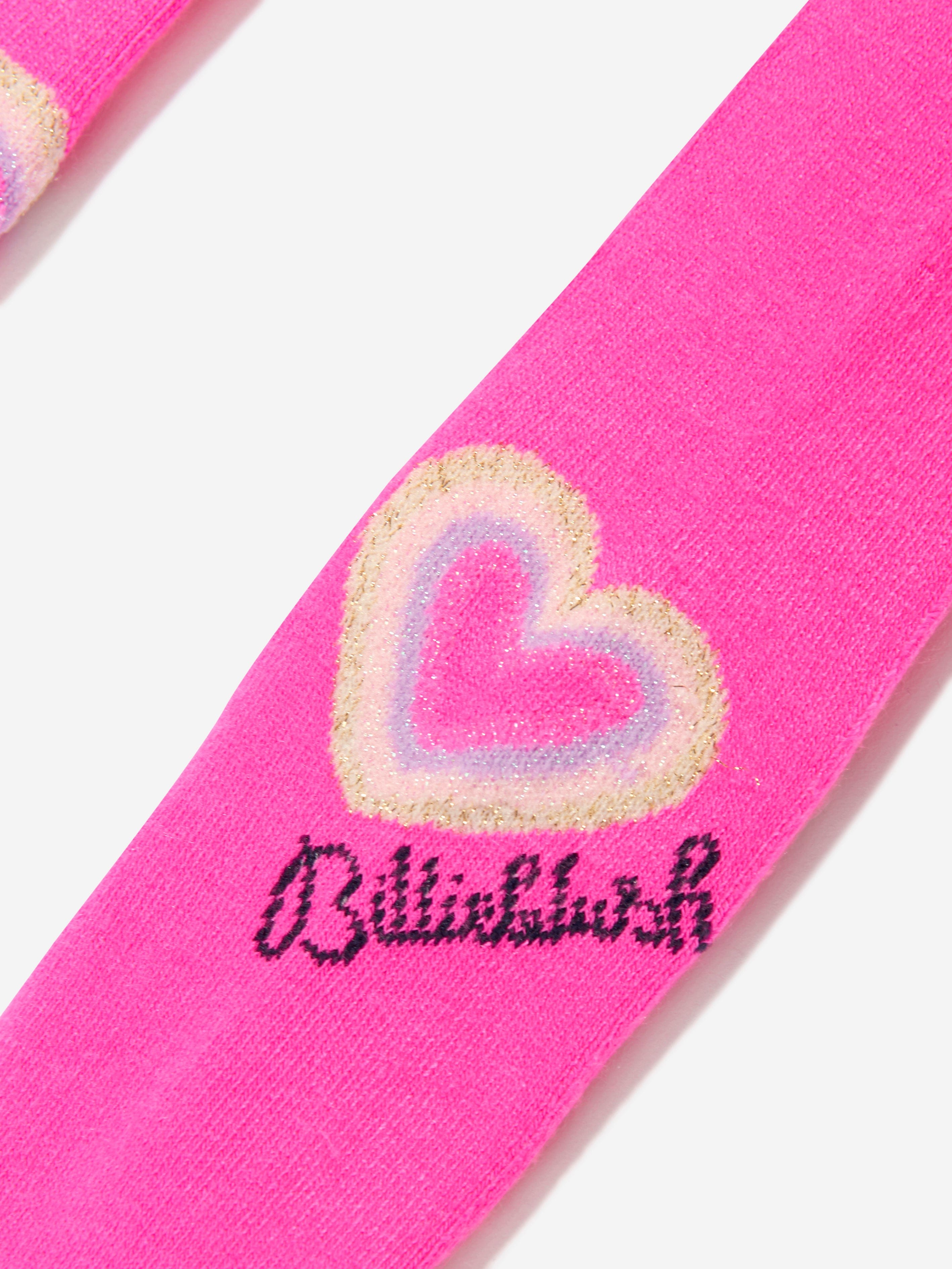 Billieblush Girls Heart Logo Tights in Pink Buy Cheap Get Authentic
