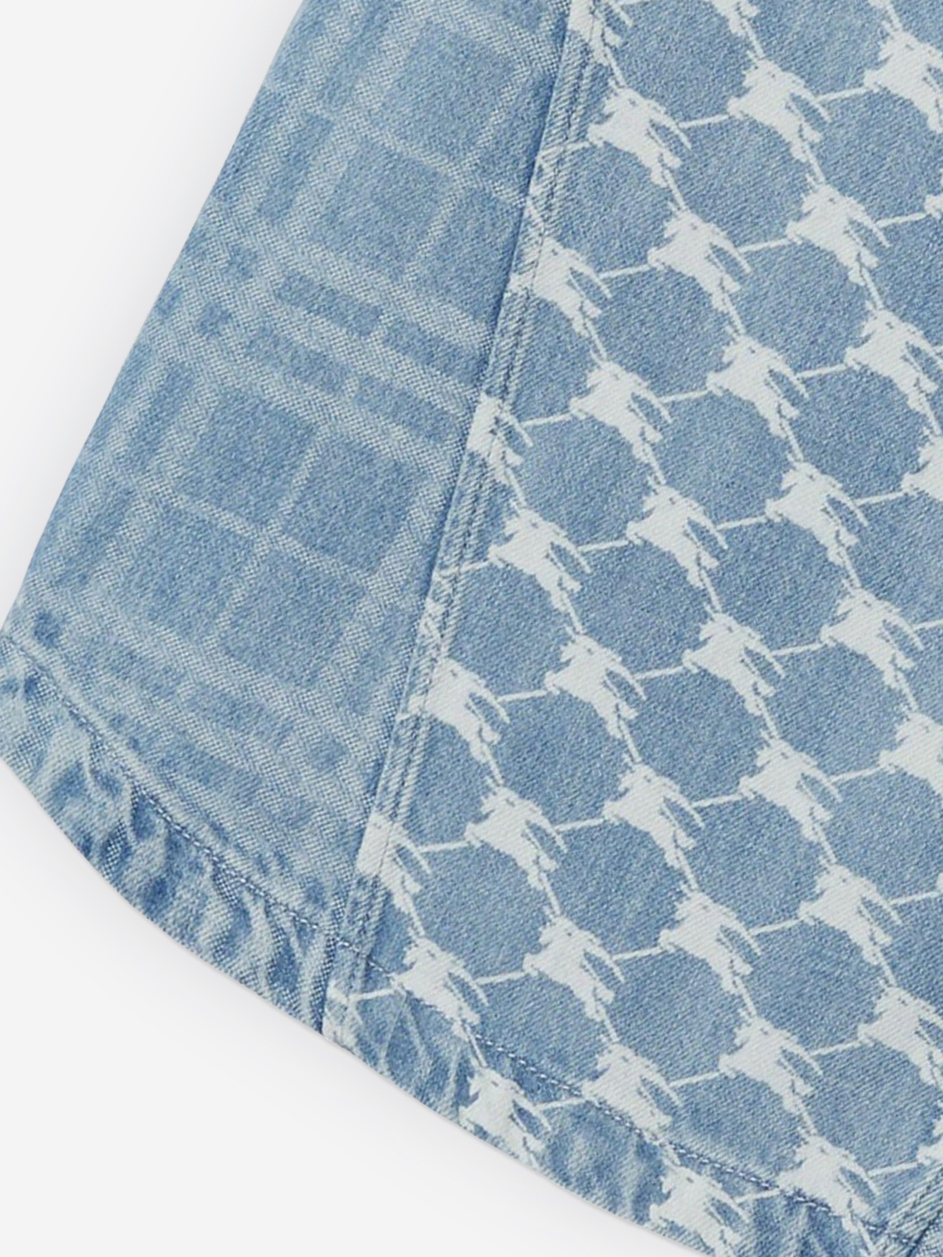Burberry Girls Wendy Zip Up Gilet in Blue Outlet Fashion Style
