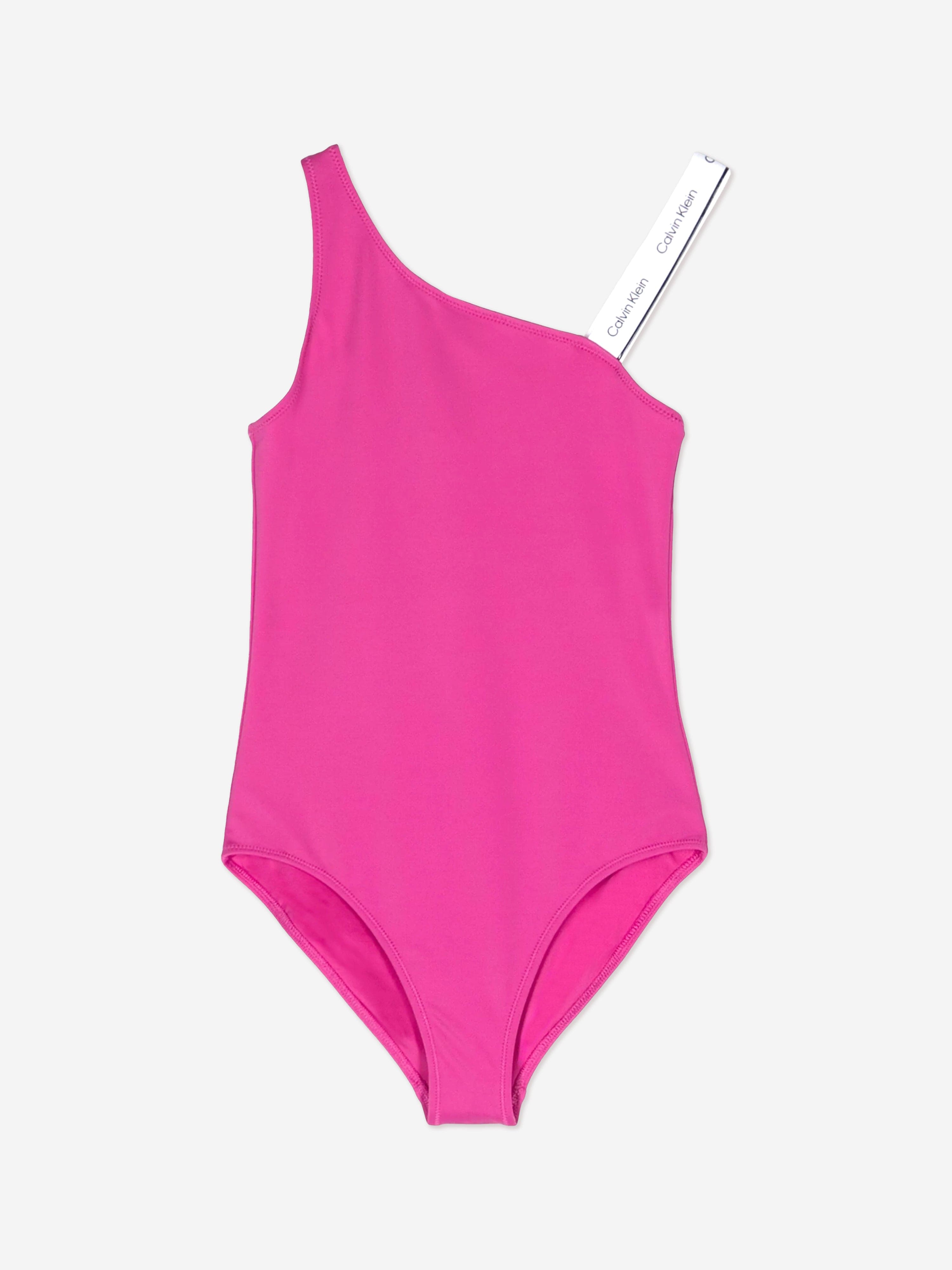 Calvin Klein Girls Branded Swimsuit in Purple Cheap Sale Countdown Package