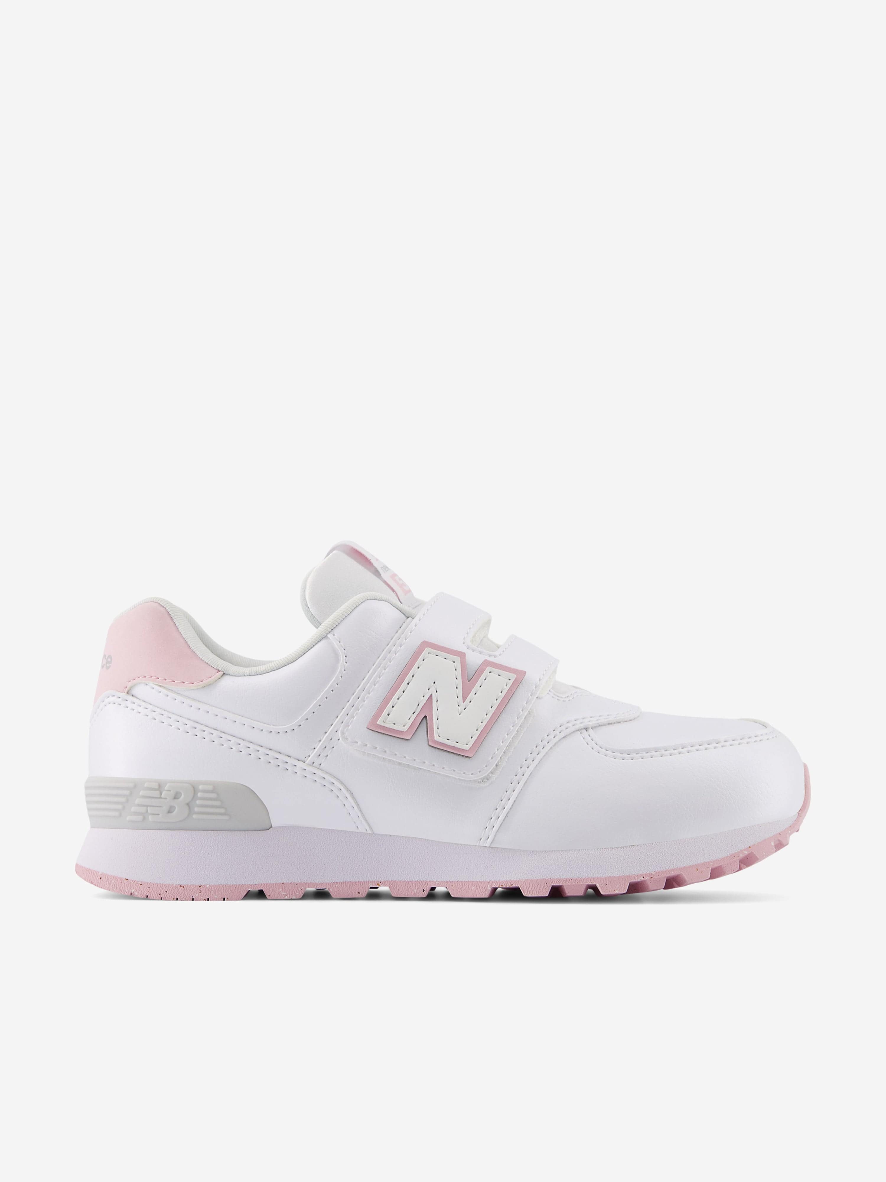 New Balance Girls 574 Trainers in White Cheap Sale Pay With Paypal