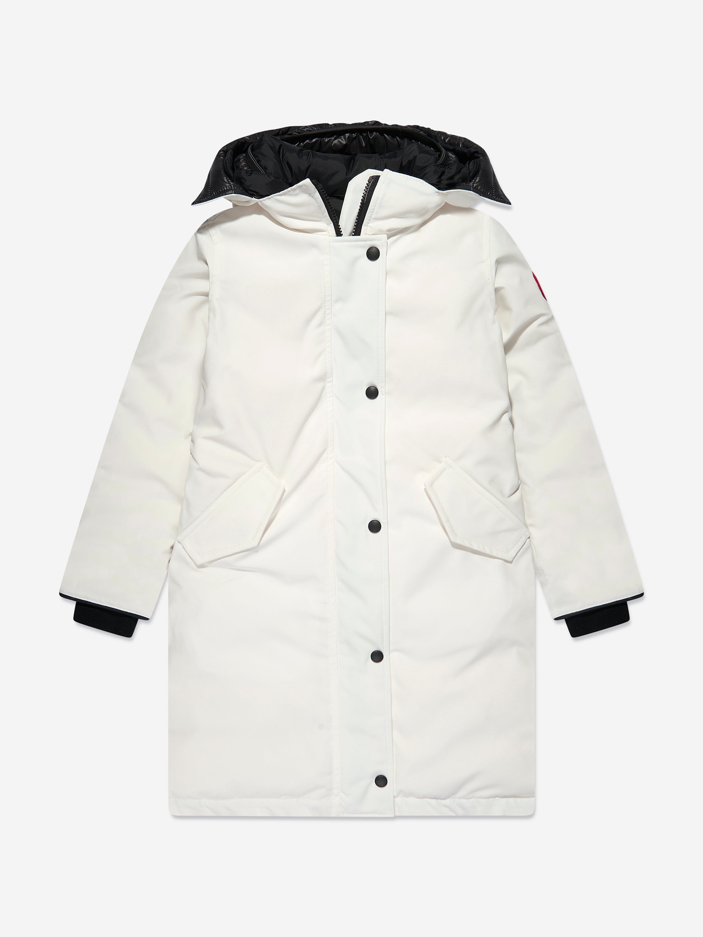 Canada Goose Girls Brittania Parka in White Online Online Cheap Pice