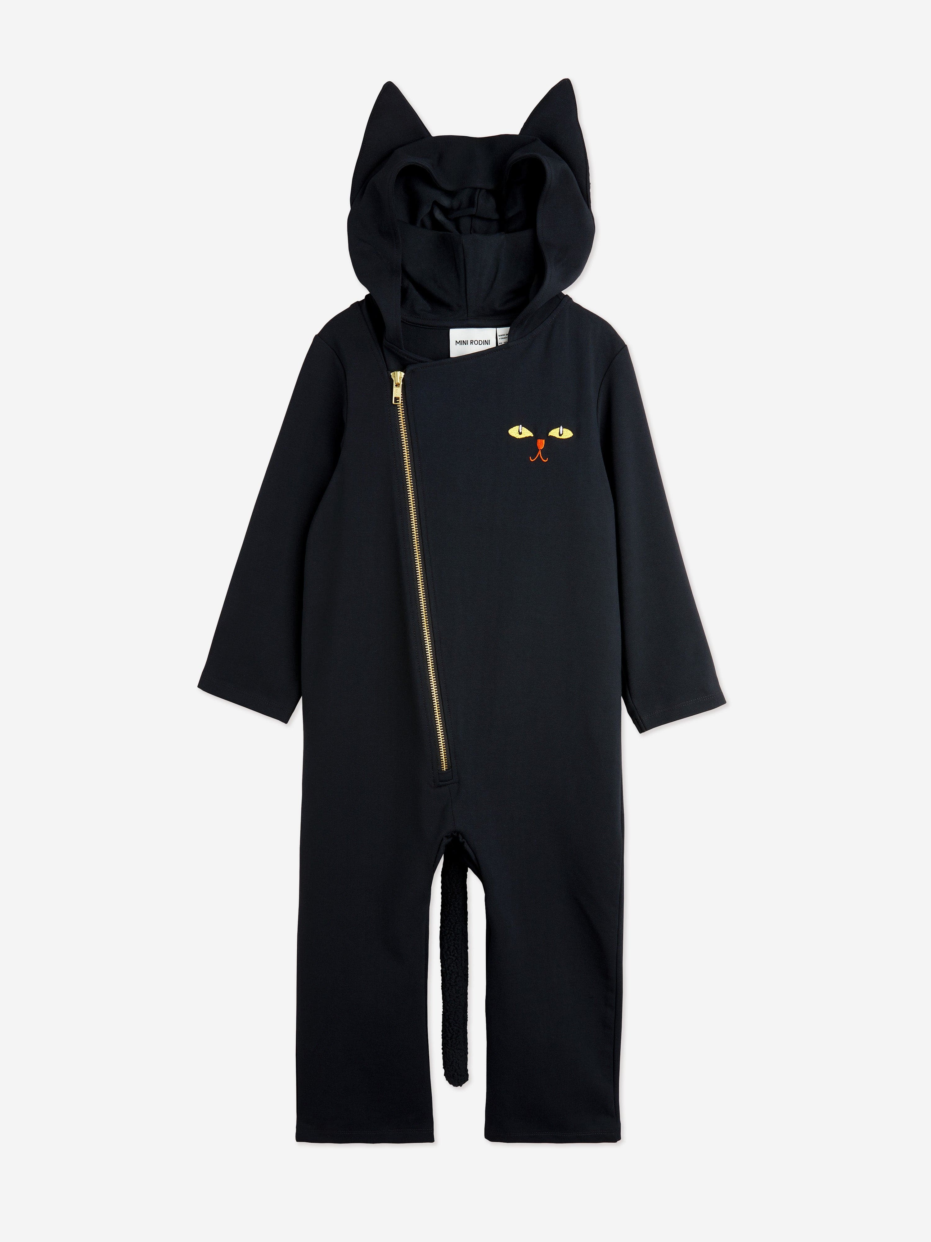 Mini Rodini Kids Catsuit Onesie in Black Wiki Cheap Online