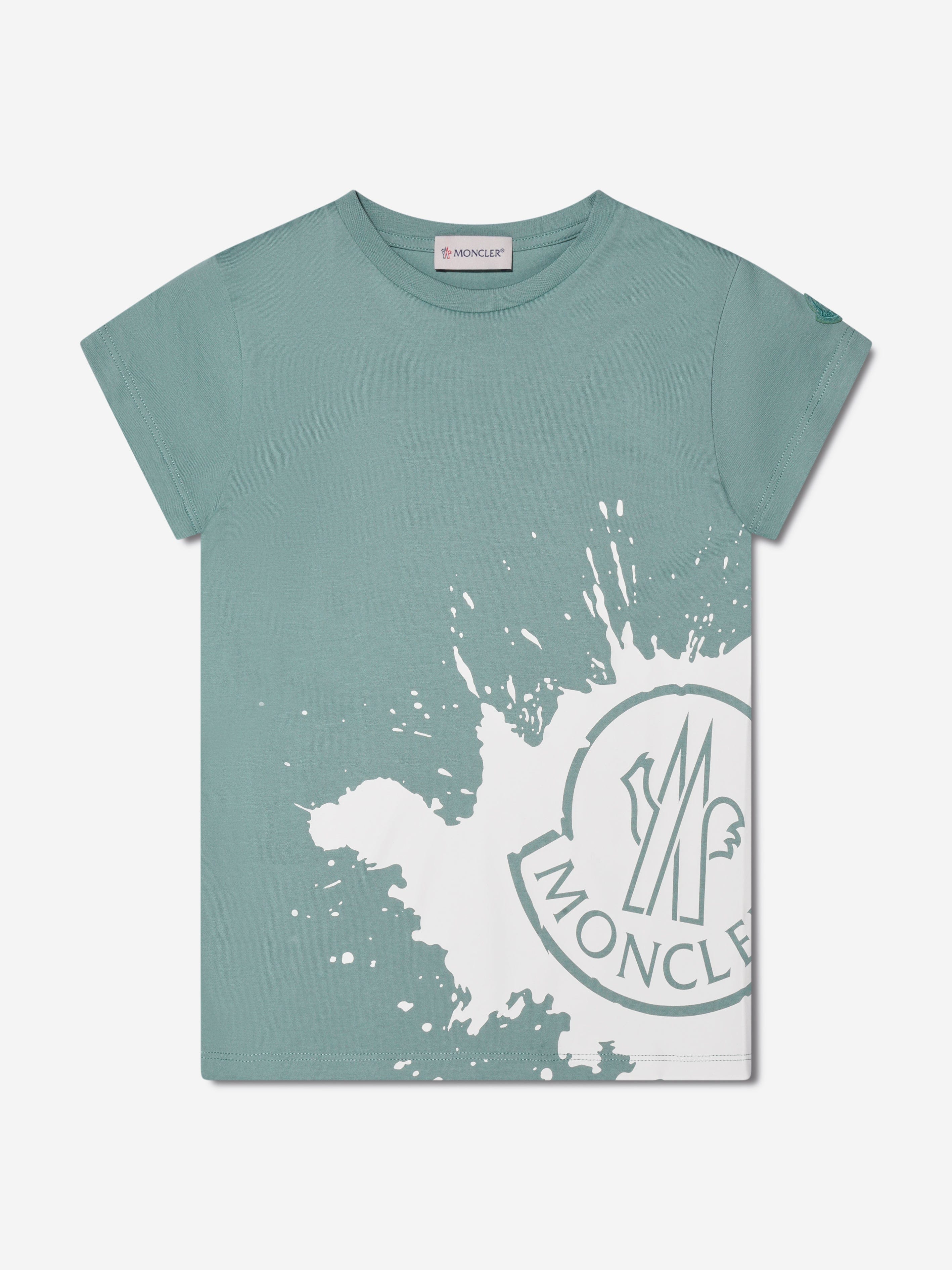 Moncler Enfant Girls Logo Print T-Shirt in Green Buy Cheap Footlocker Pictures