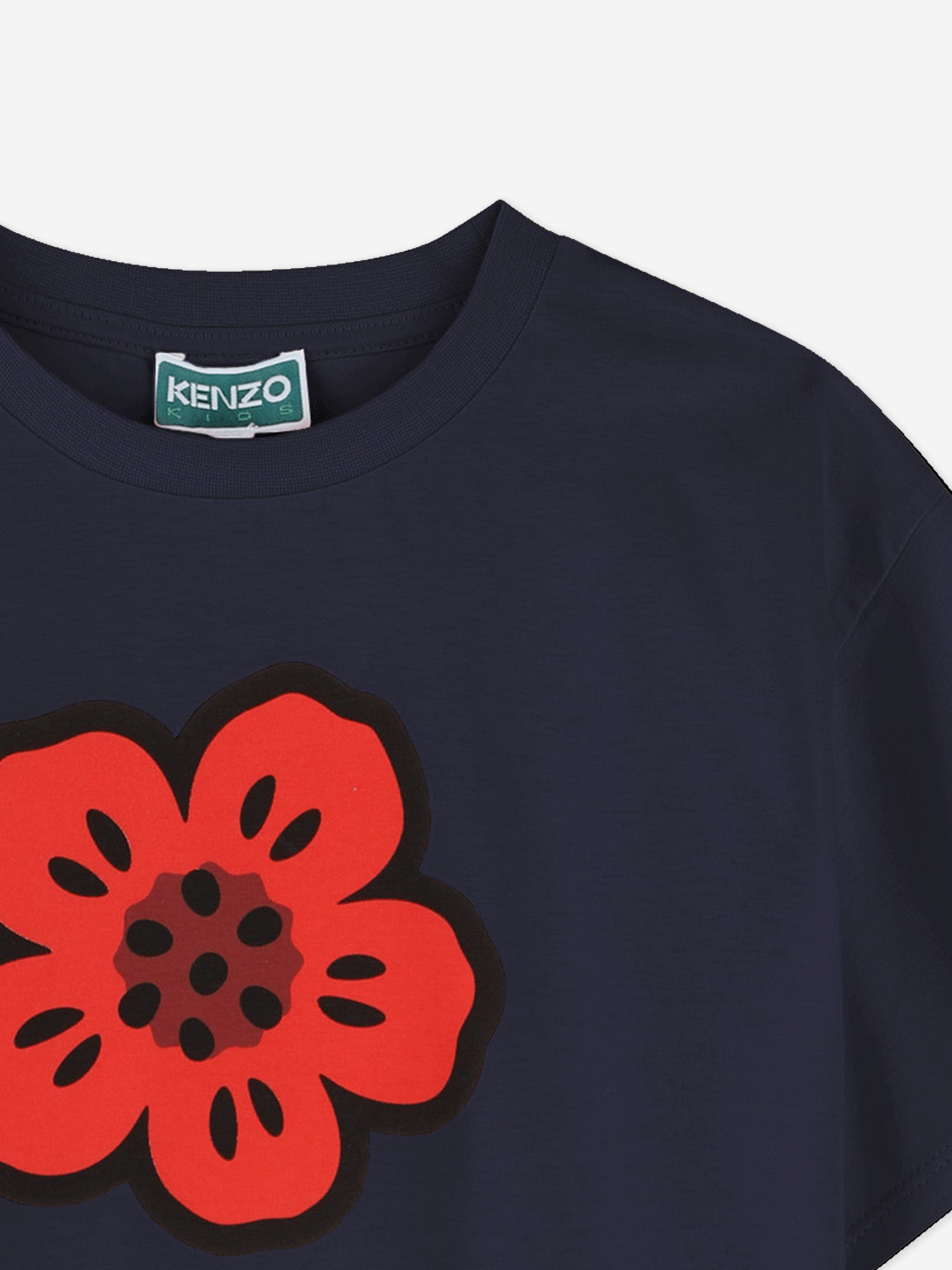 Kids Boke Flower T-Shirt in Navy Cheap Best Sale
