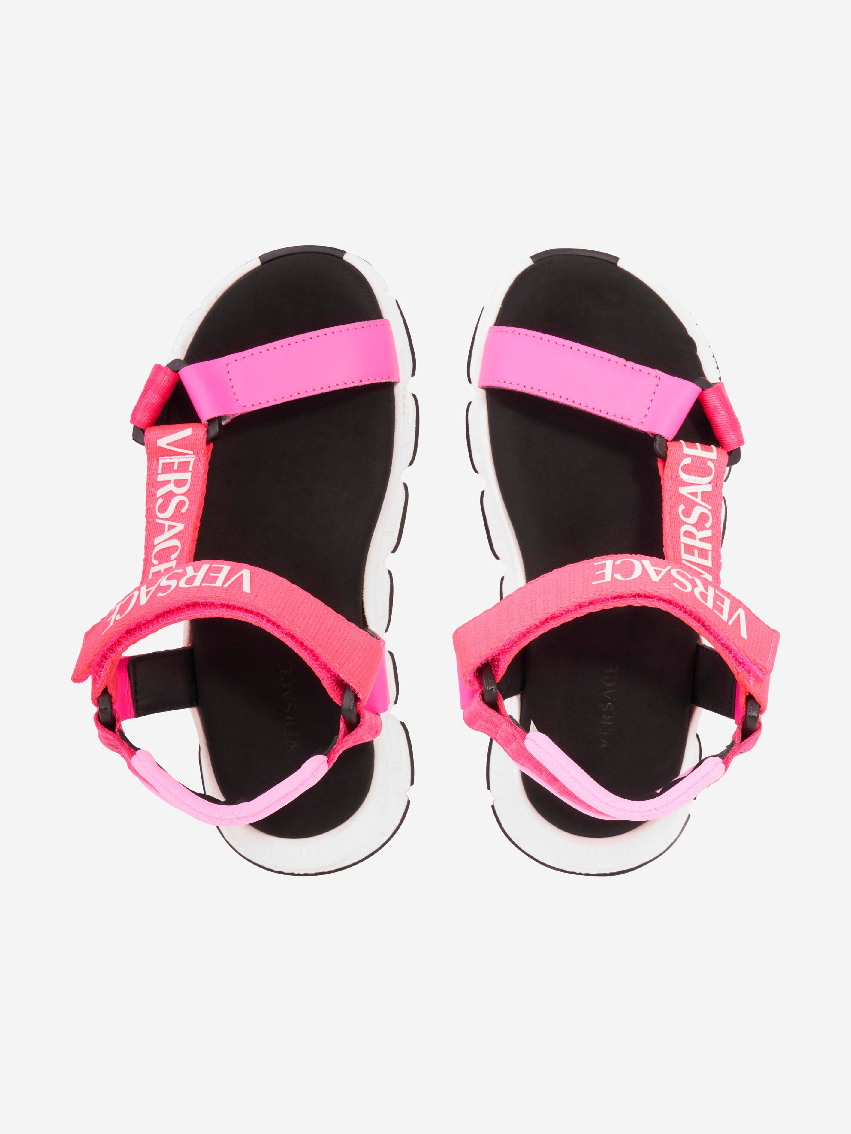 Versace Girls Logo Strap Sandals in Pink Best Sale Cheap Pice