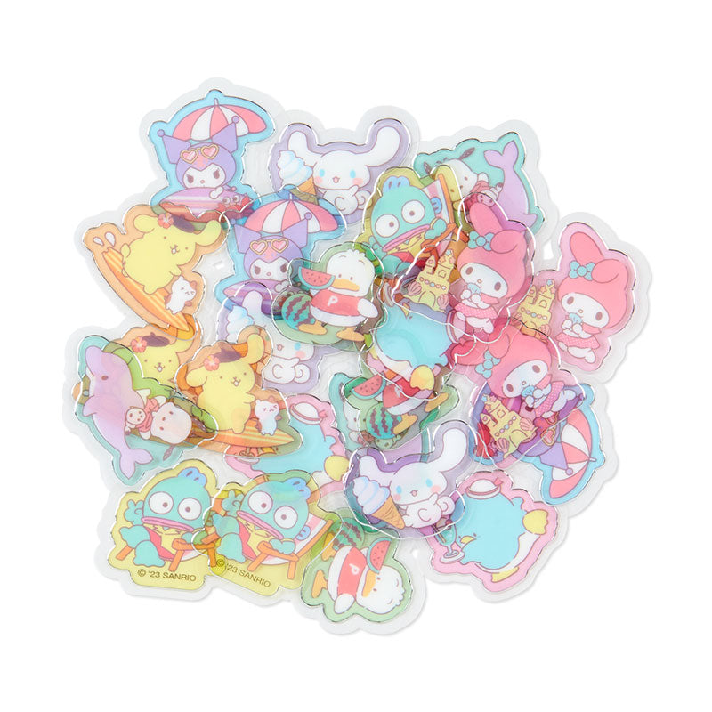 Sanrio Characters 24-Piece Summer Tee Mini Sticker Pack Clearance Best Seller