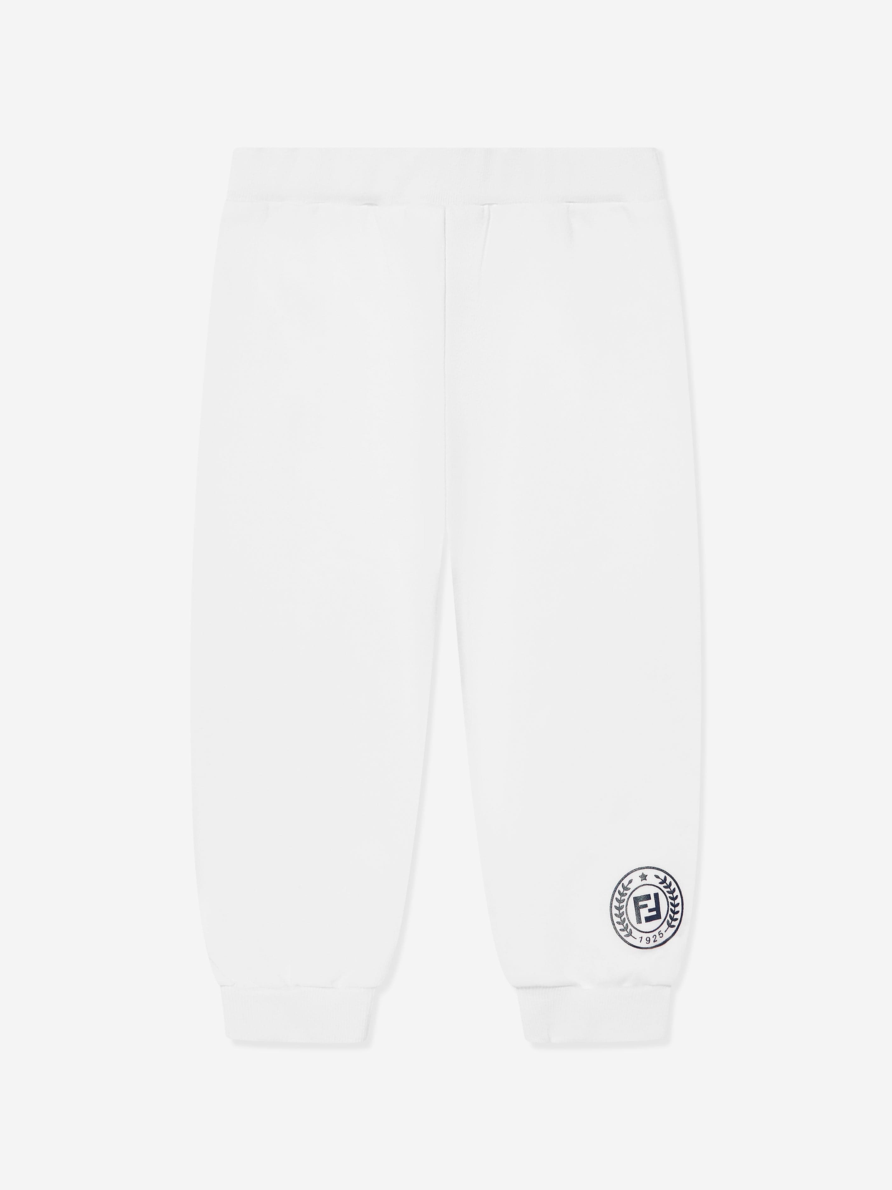Fendi Baby Logo Joggers in White Sale Explore