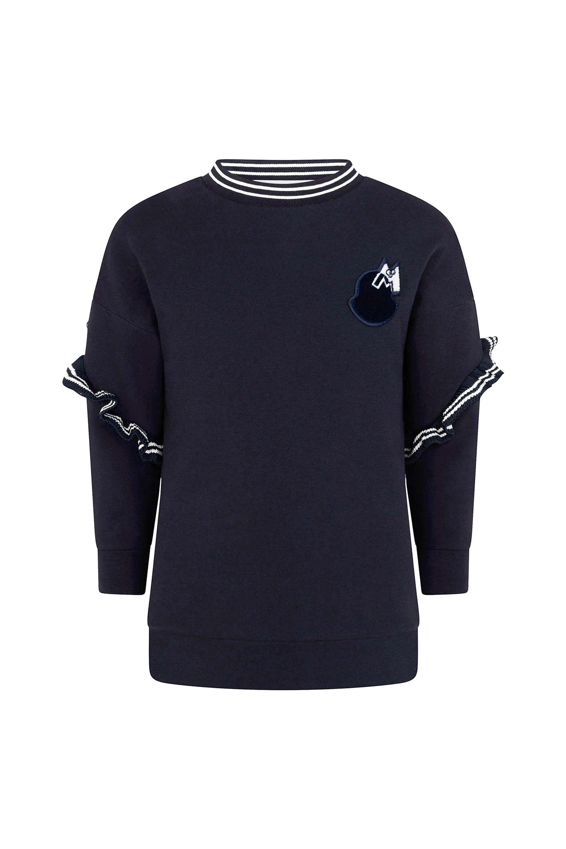 Moncler Girls Navy Cotton Sweater Clearance Cheapest Pice