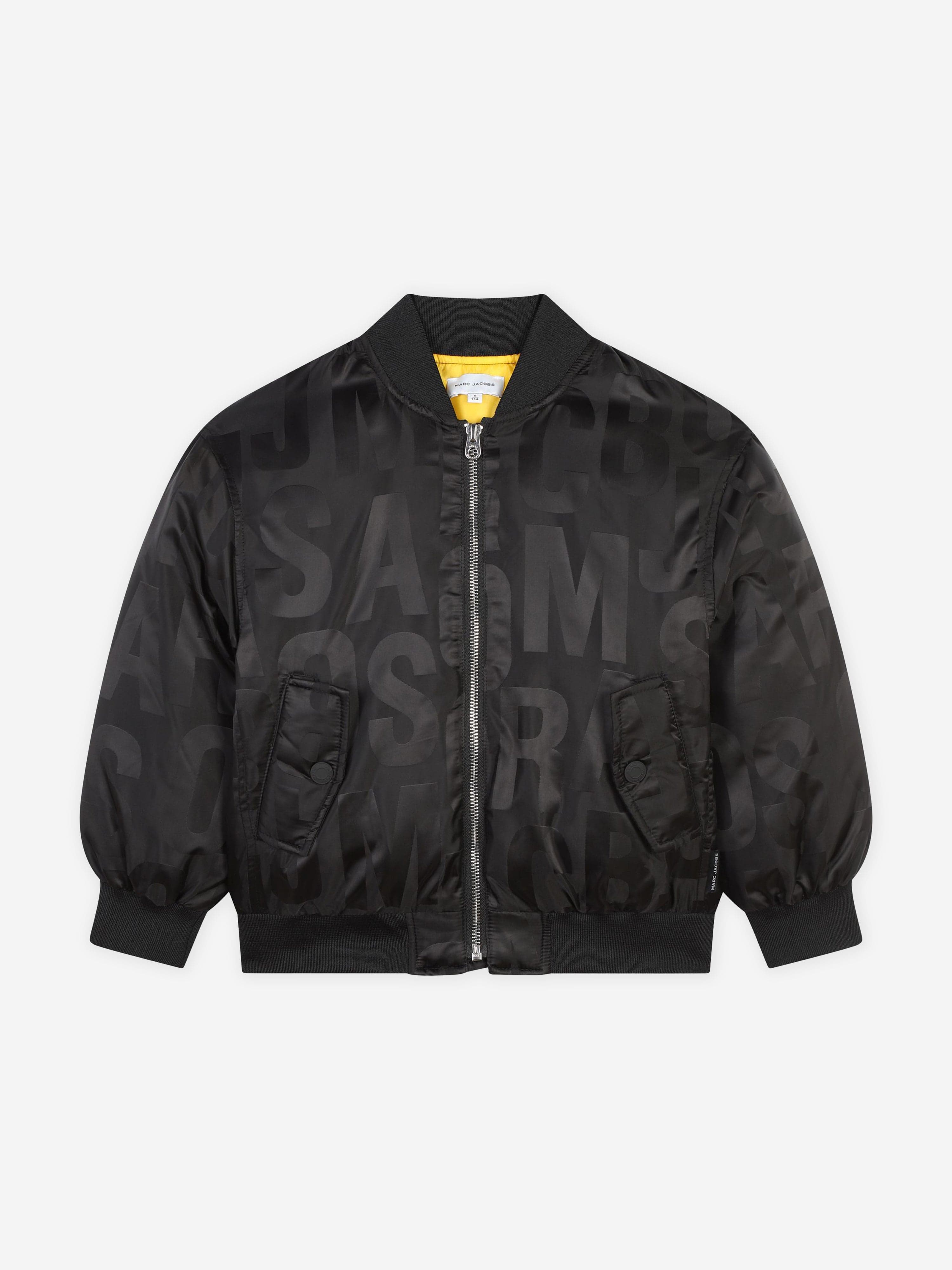MARC JACOBS Kids Logo Bomber Jacket in Black Sale In China