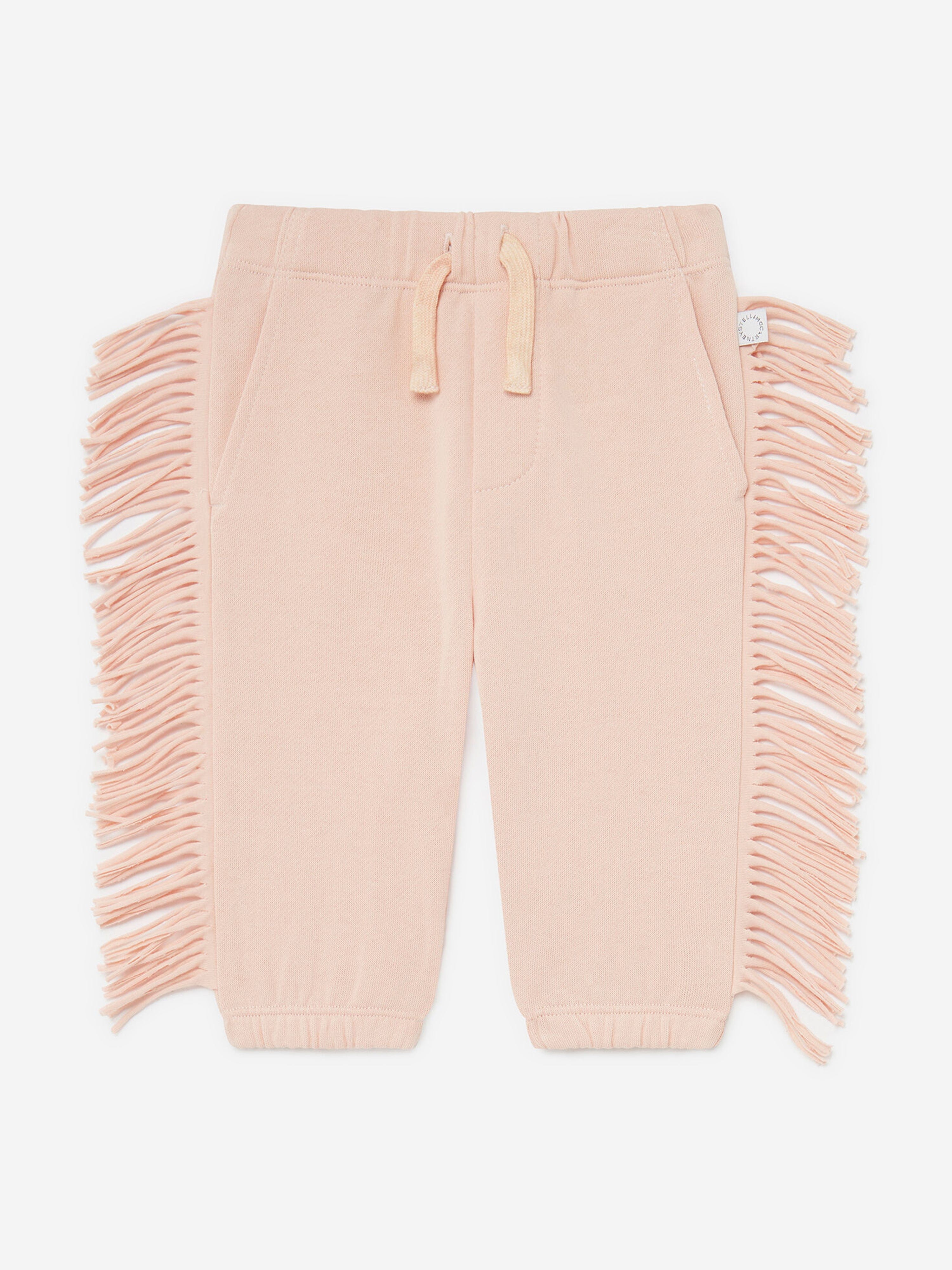 Stella McCartney Baby Girls Fringed Joggers in Pink Store With Big Discount