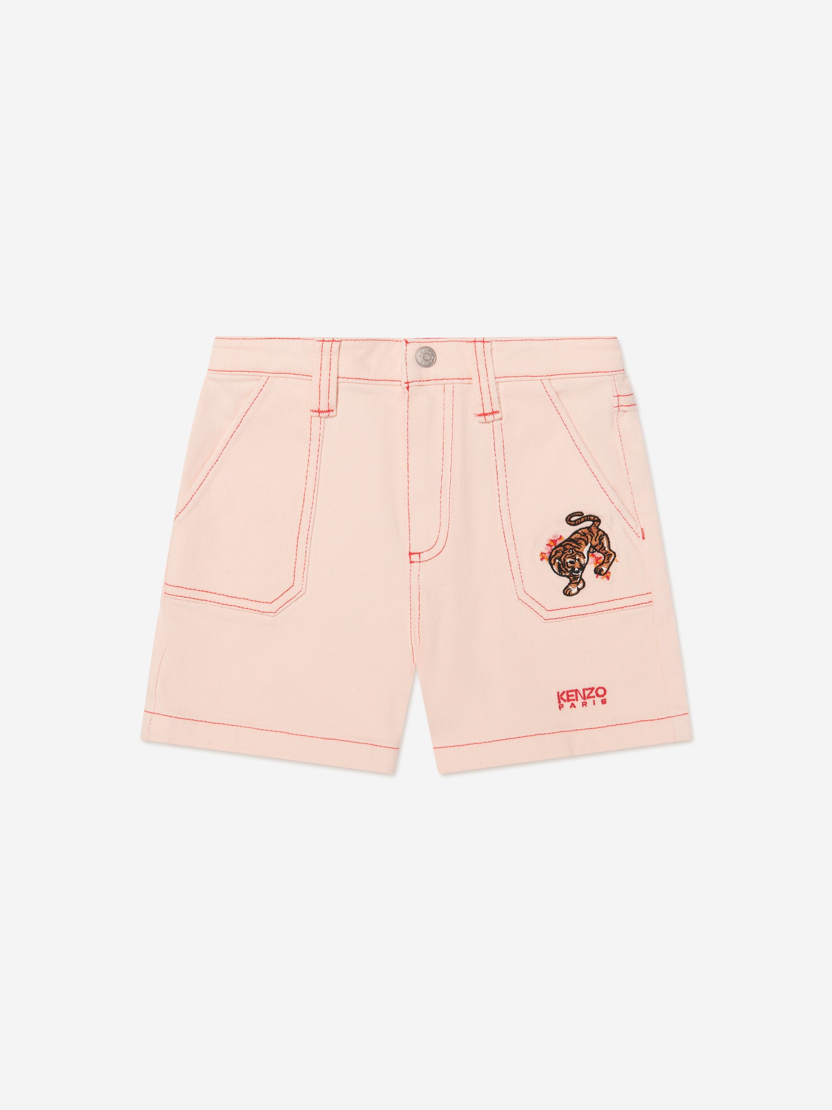 KENZO Girls Tiger Shorts in Pink Pices Online