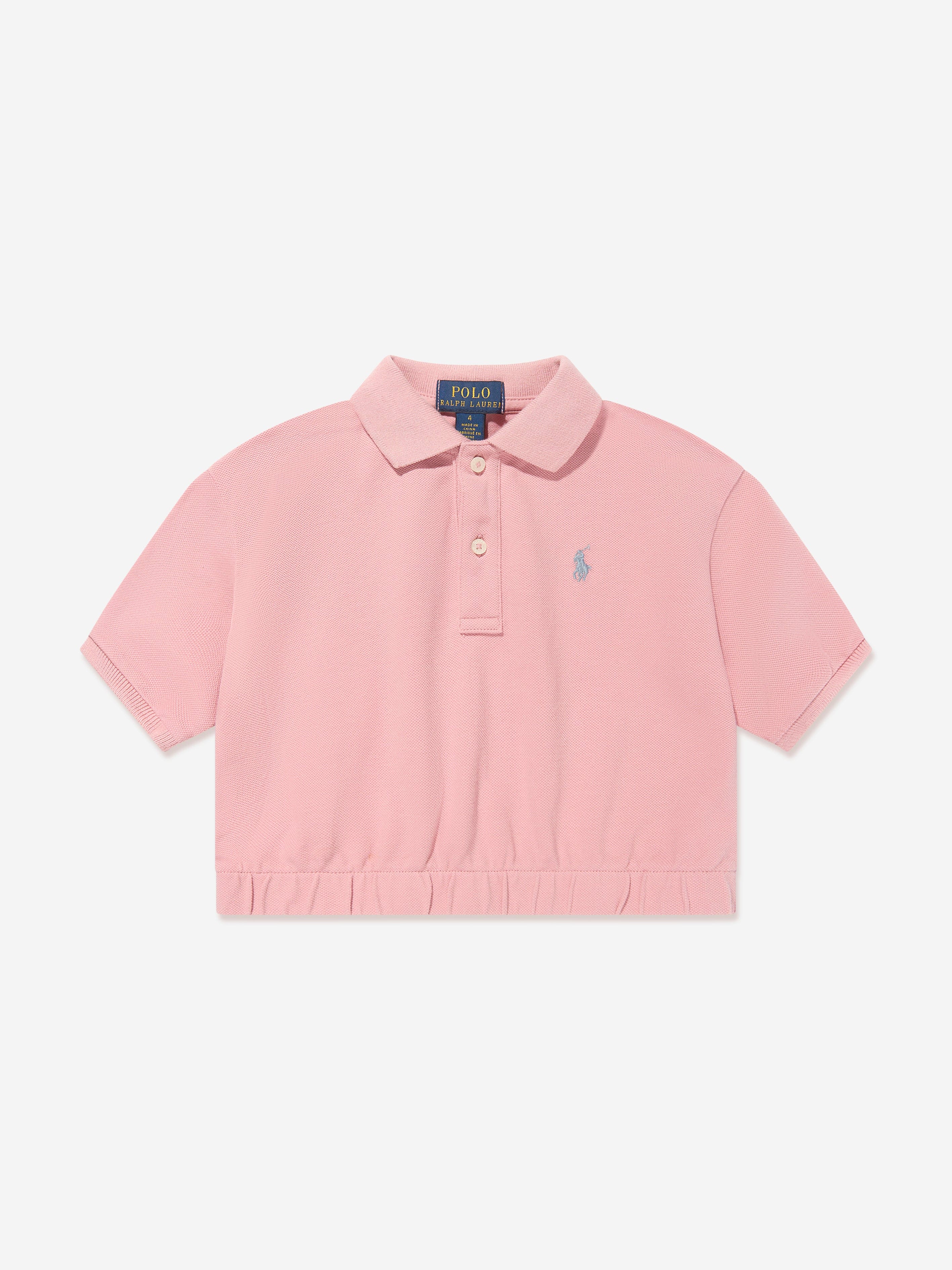 Ralph Lauren Girls Polo Shirt in Pink Cheap With Credit Card