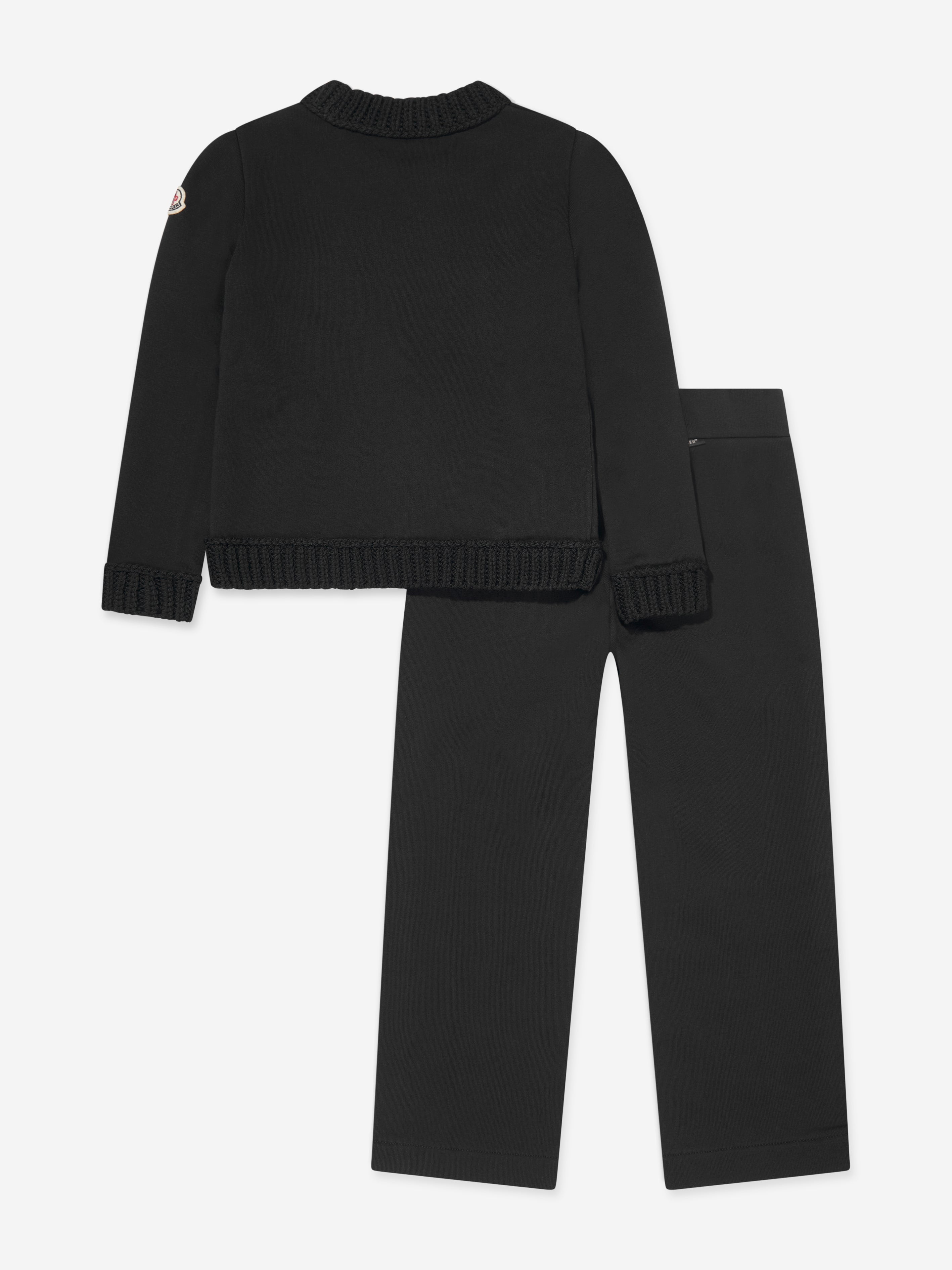 Moncler Enfant Girls Logo Tracksuit in Black Sale Outlet Locations