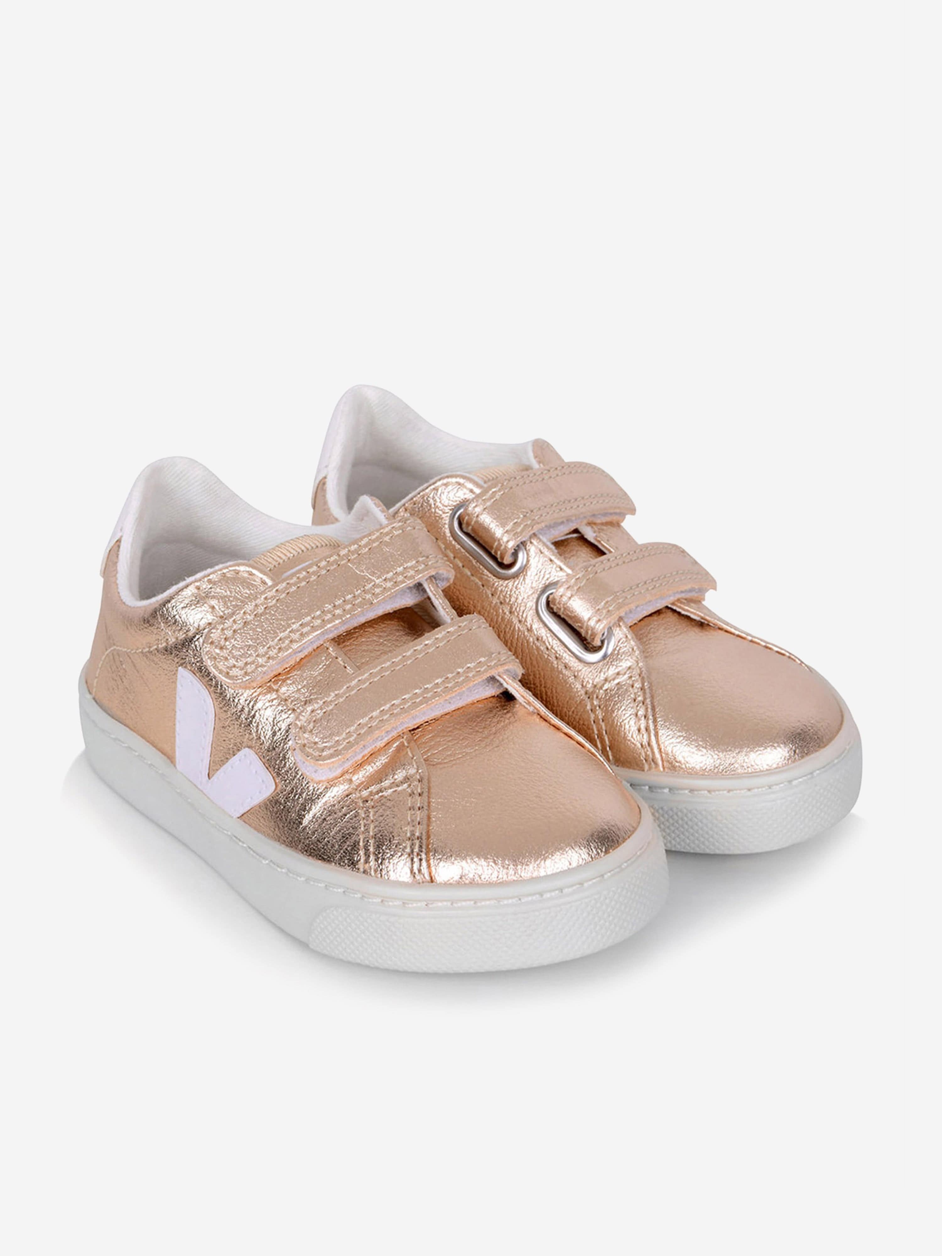 Veja Girls Chromefree Leather Esplar Trainers For Sale Free Shipping