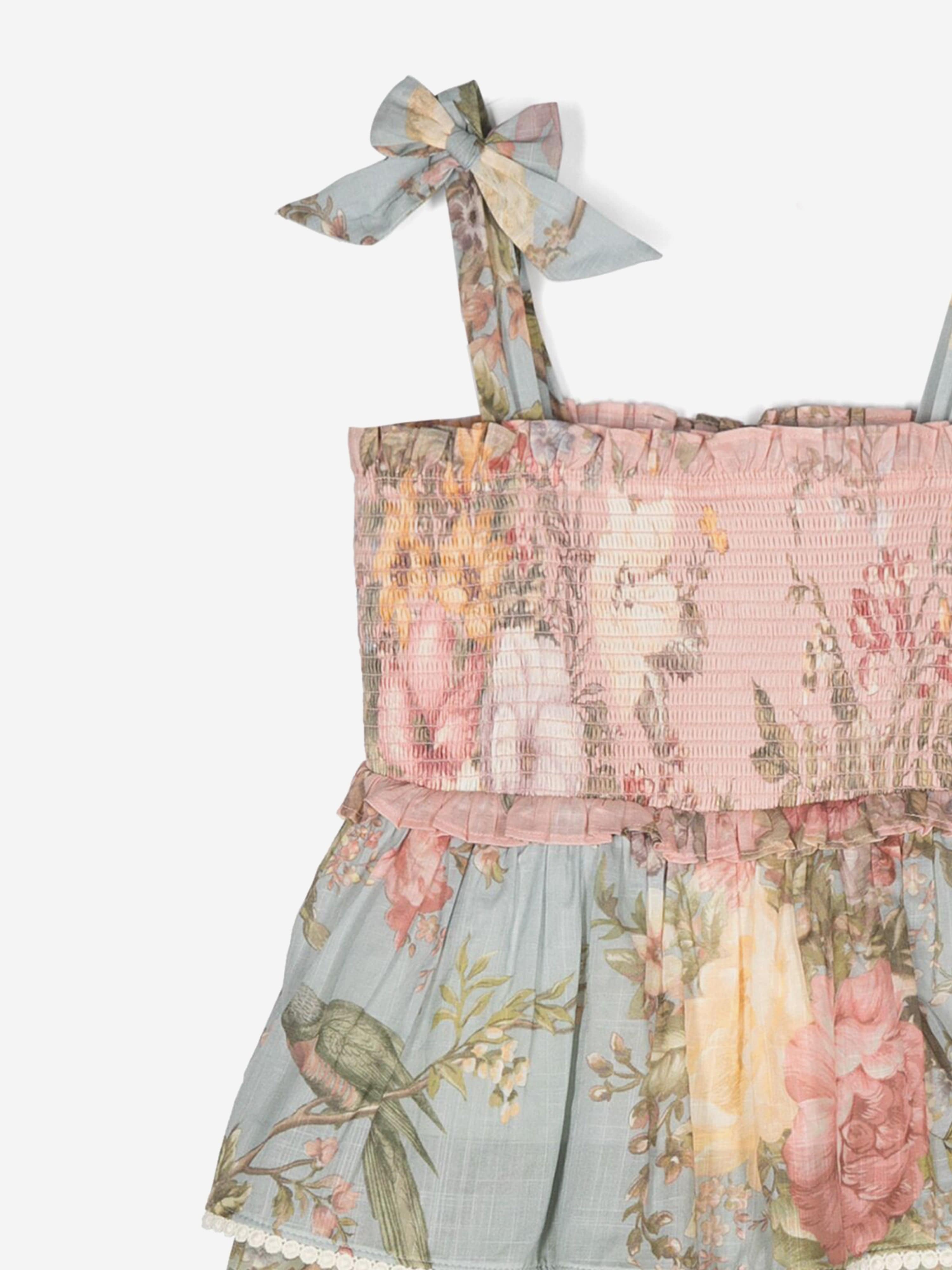 Zimmermann Girls Waverly Tiered Dress in Multicolour Discount Countdown Package