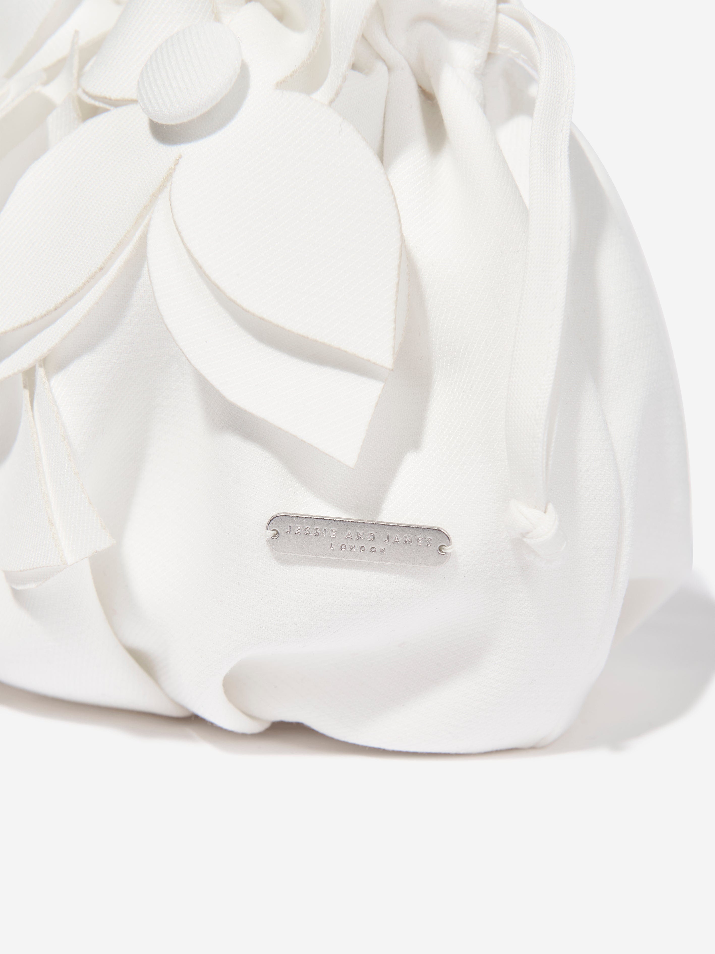 Girls Willow Flower Bag in White (22.5cm) Deals