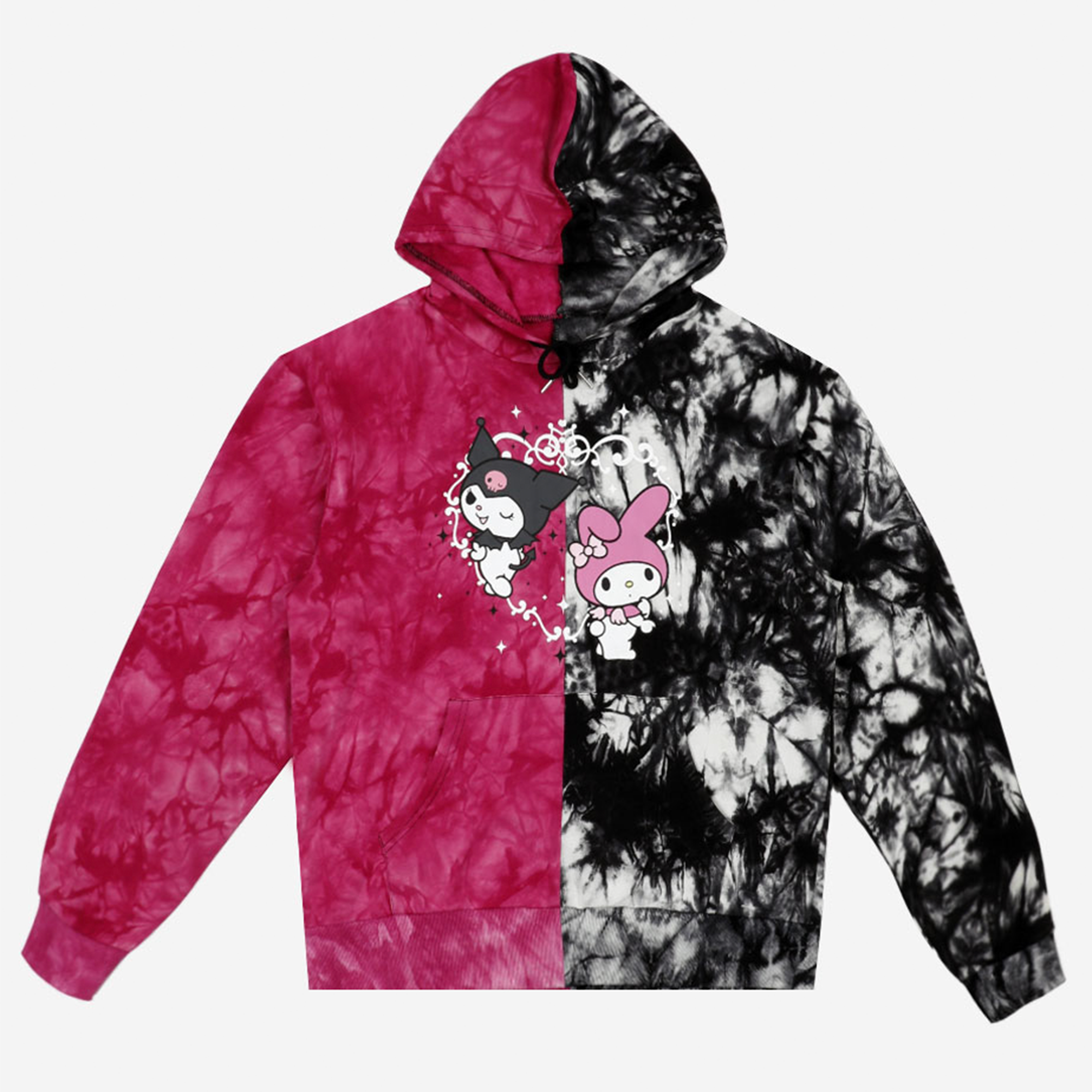 My Melody & Kuromi x Dumbgood Tie Dye Split Hoodie Cheap Manchester Great Sale
