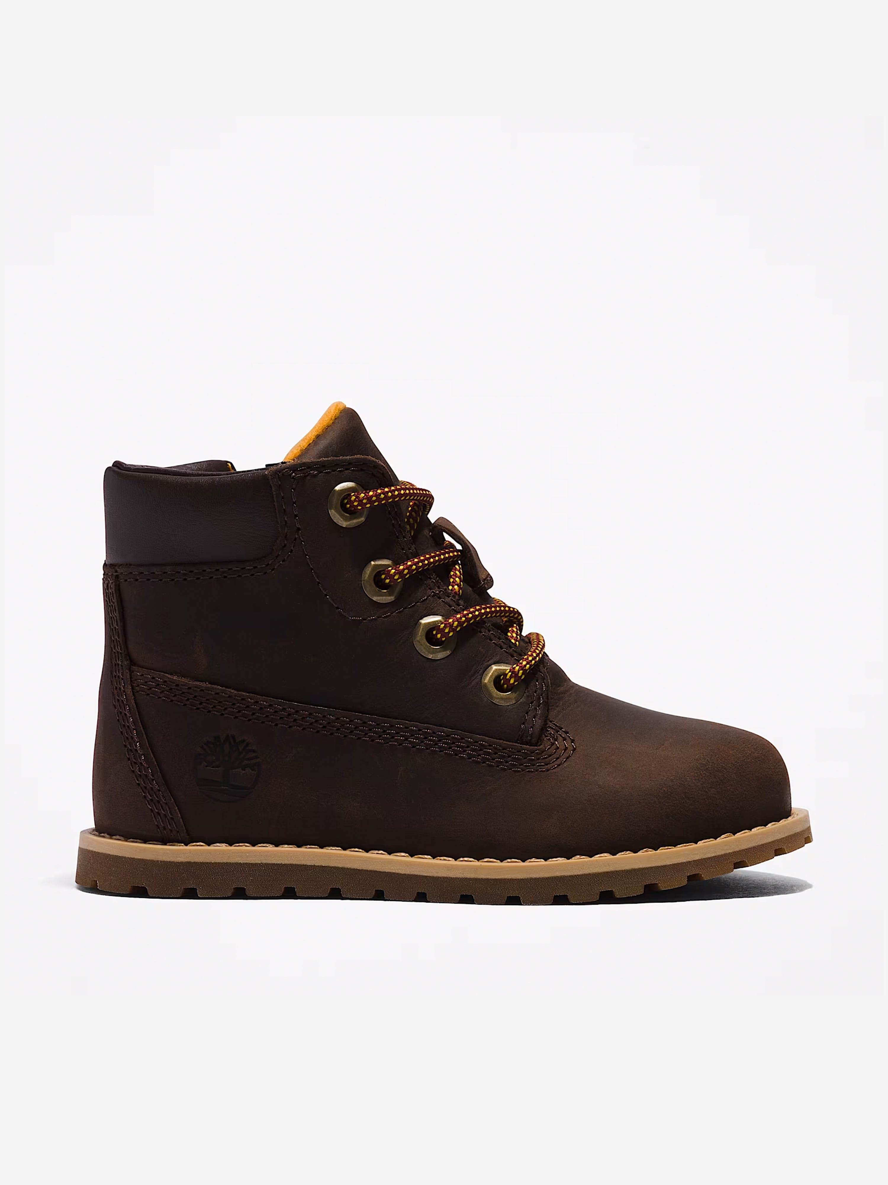 Timberland Kids Mid Lace-Up Boots in Brown Free Shipping Wholesale Pice