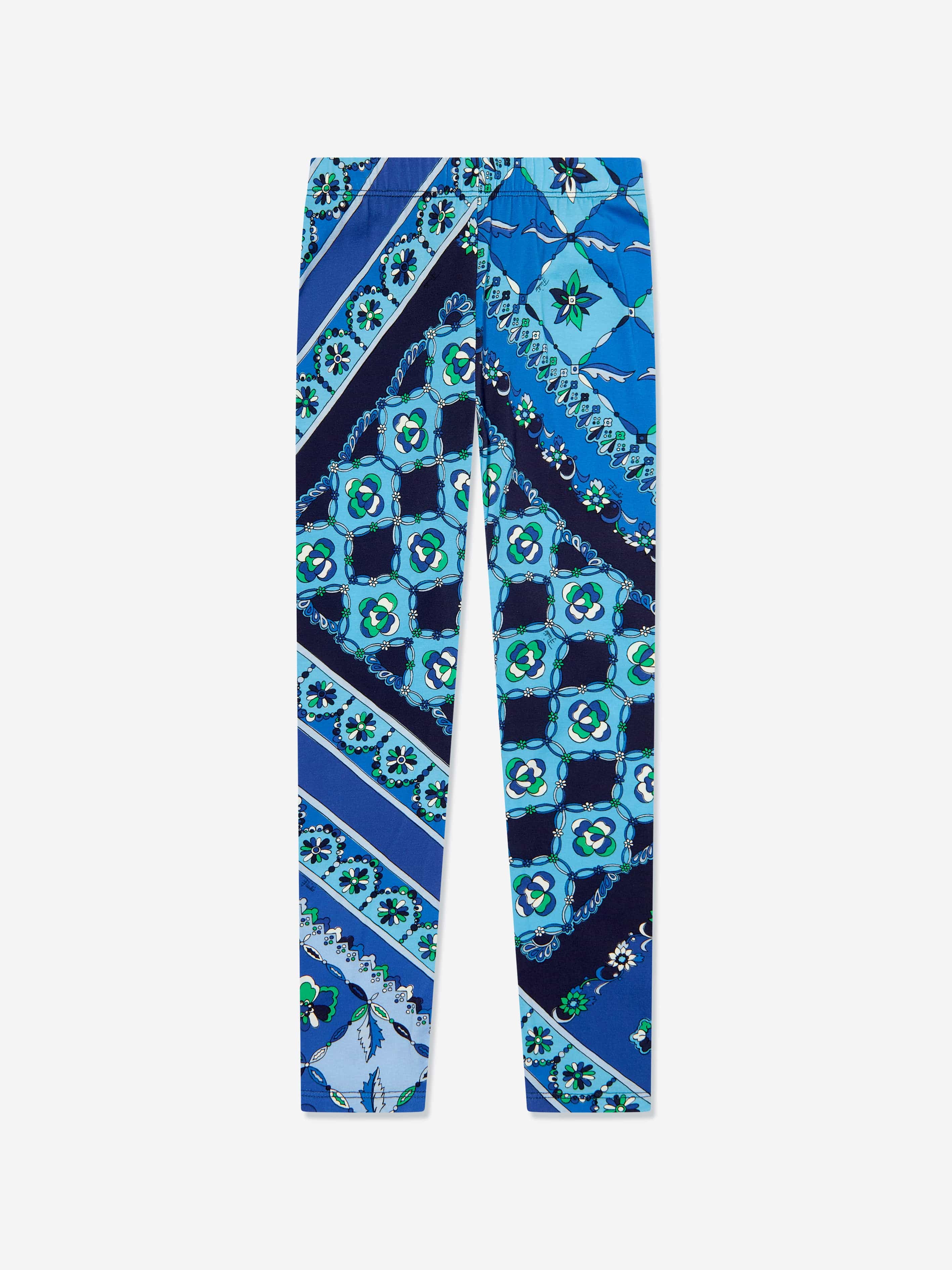Girls Festa Print Leggings in Blue Free Shipping 2025 Unisex
