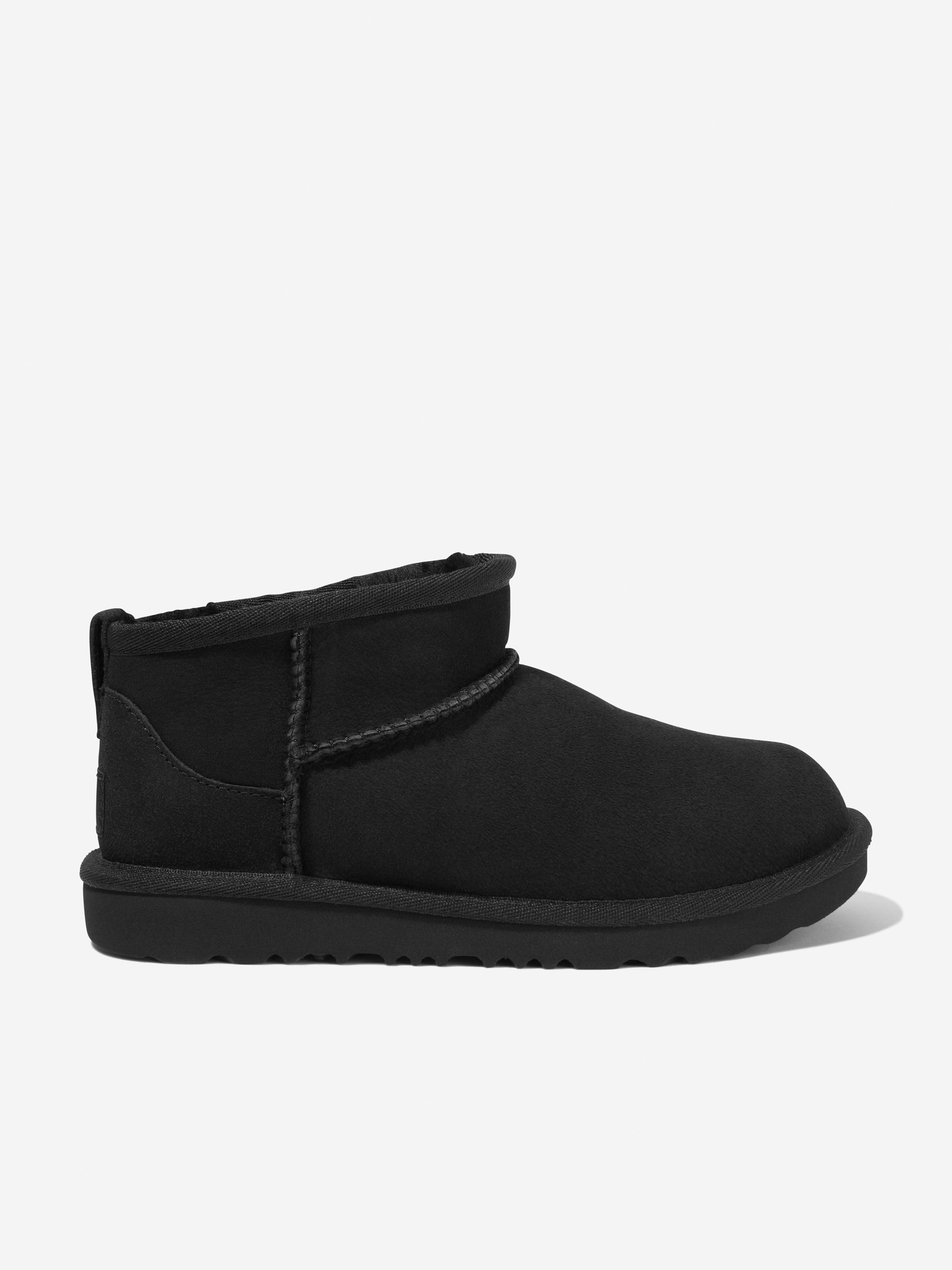 UGG Kids Classic Ultra Mini Boots in Black Outlet Cheap