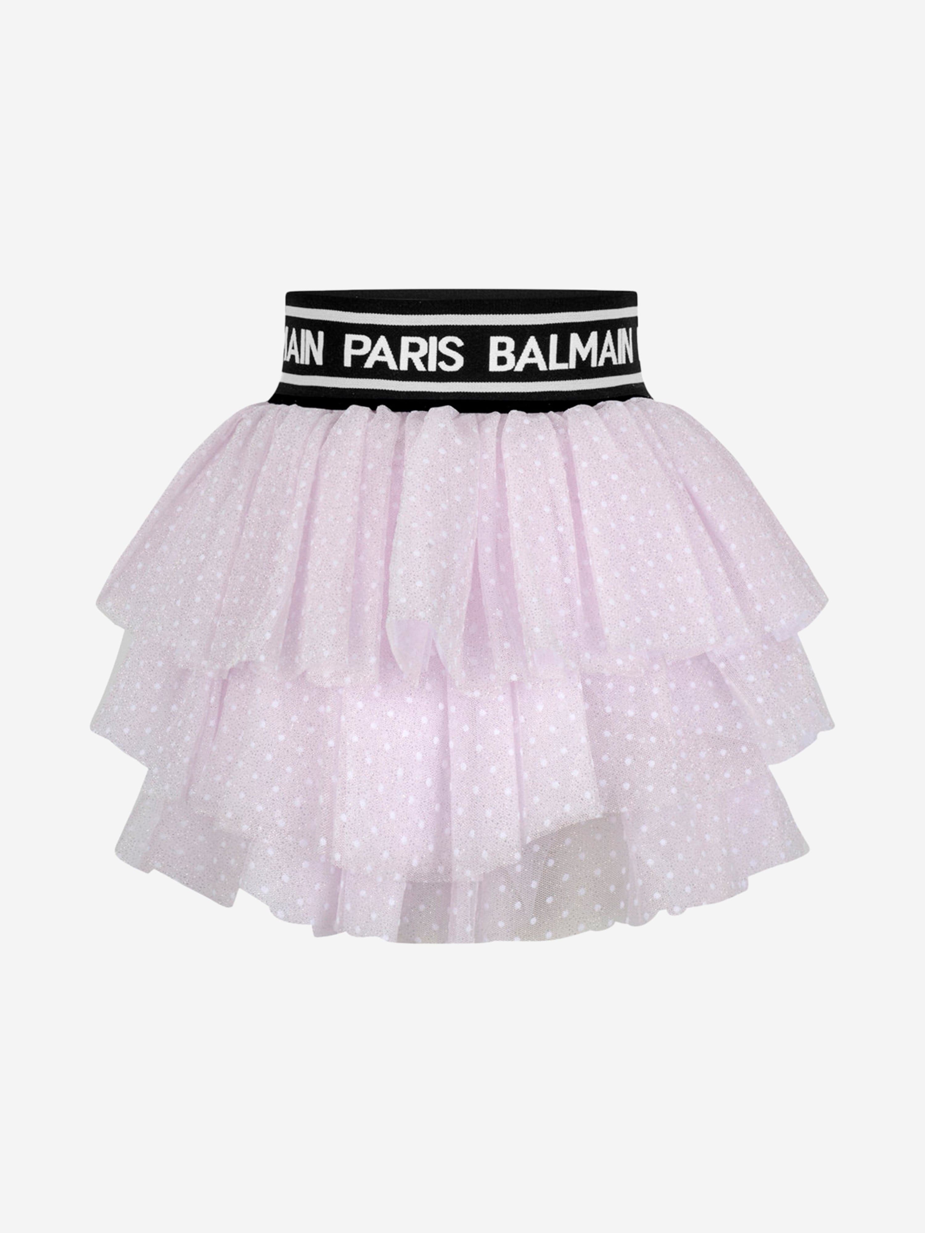 Balmain Girls Spotted Tulle Skirt Free Shipping Fast Delivery