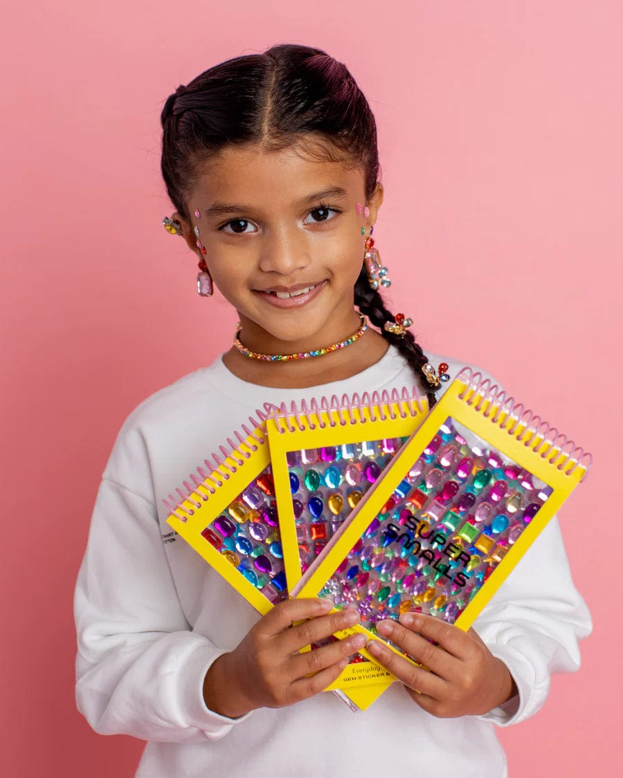 Super Smalls Girls Everyday Sparkle Page Jewel 4-Page Sticker Book in Black Outlet Great Deals