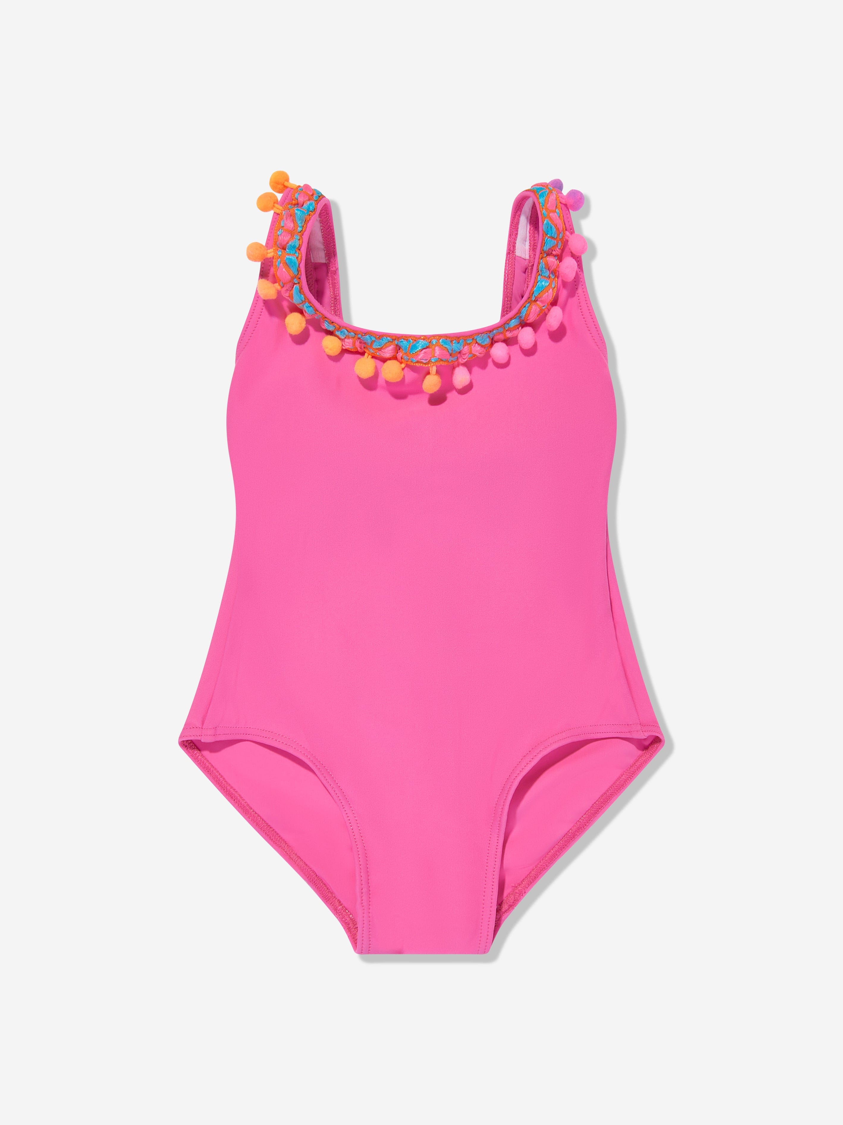 Selini Action Girls Pom Pom Swimsuit in Blue Clearance Reliable