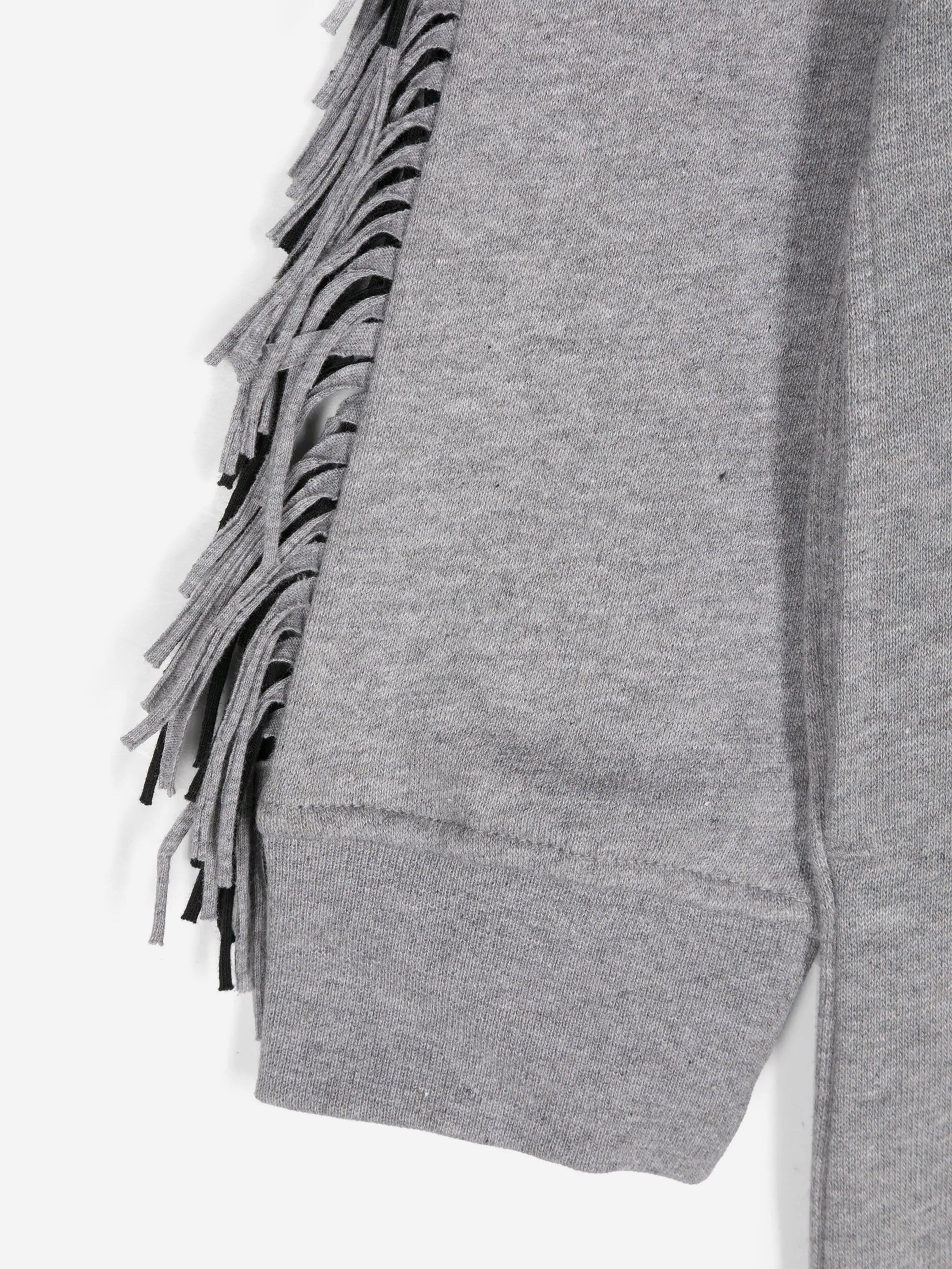 Stella McCartney Girls Tassel Star Sweater Dress in Grey Outlet 2025