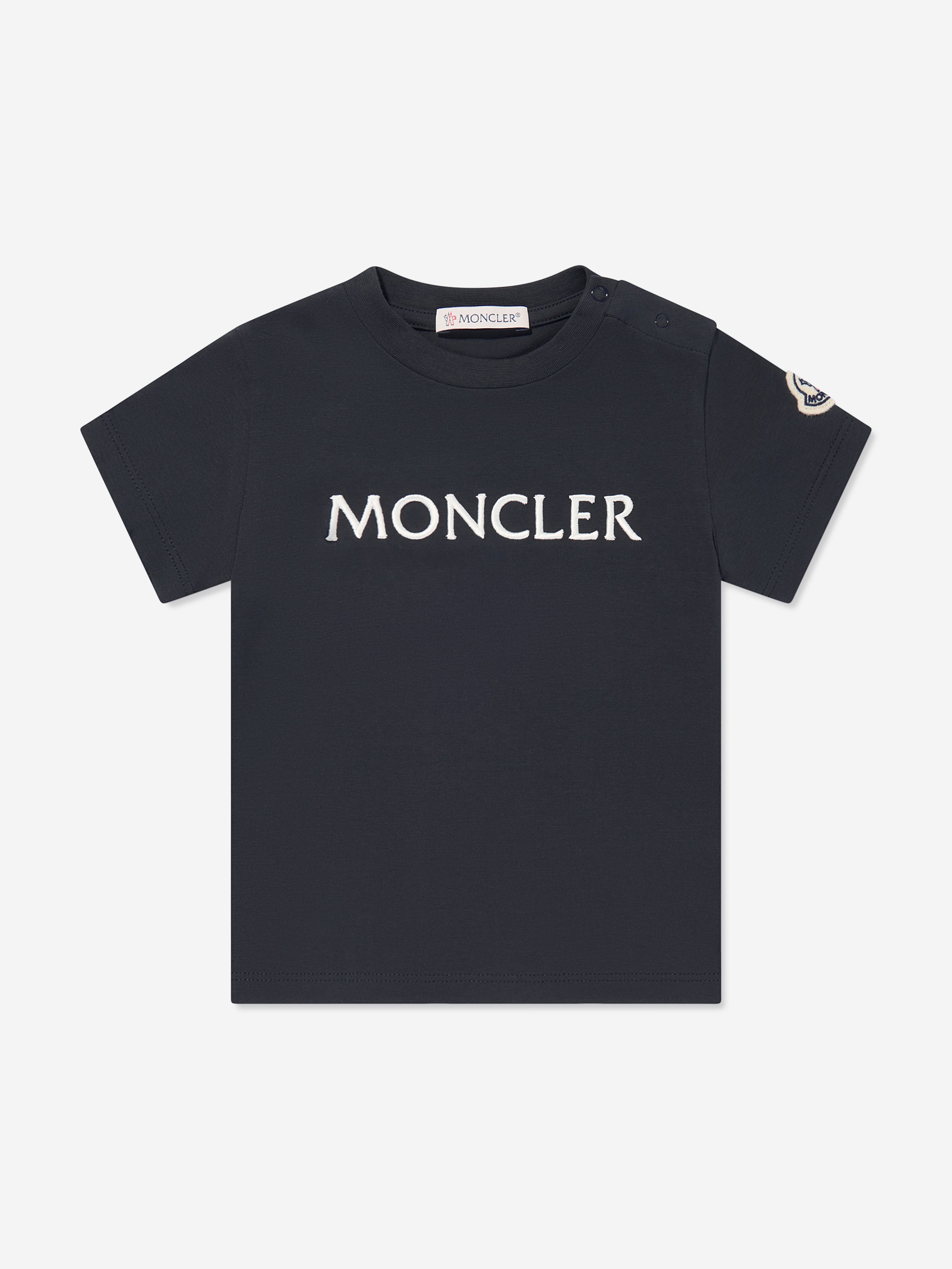 Moncler Enfant Baby Logo T-Shirt in Navy Free Shipping Hot Sale