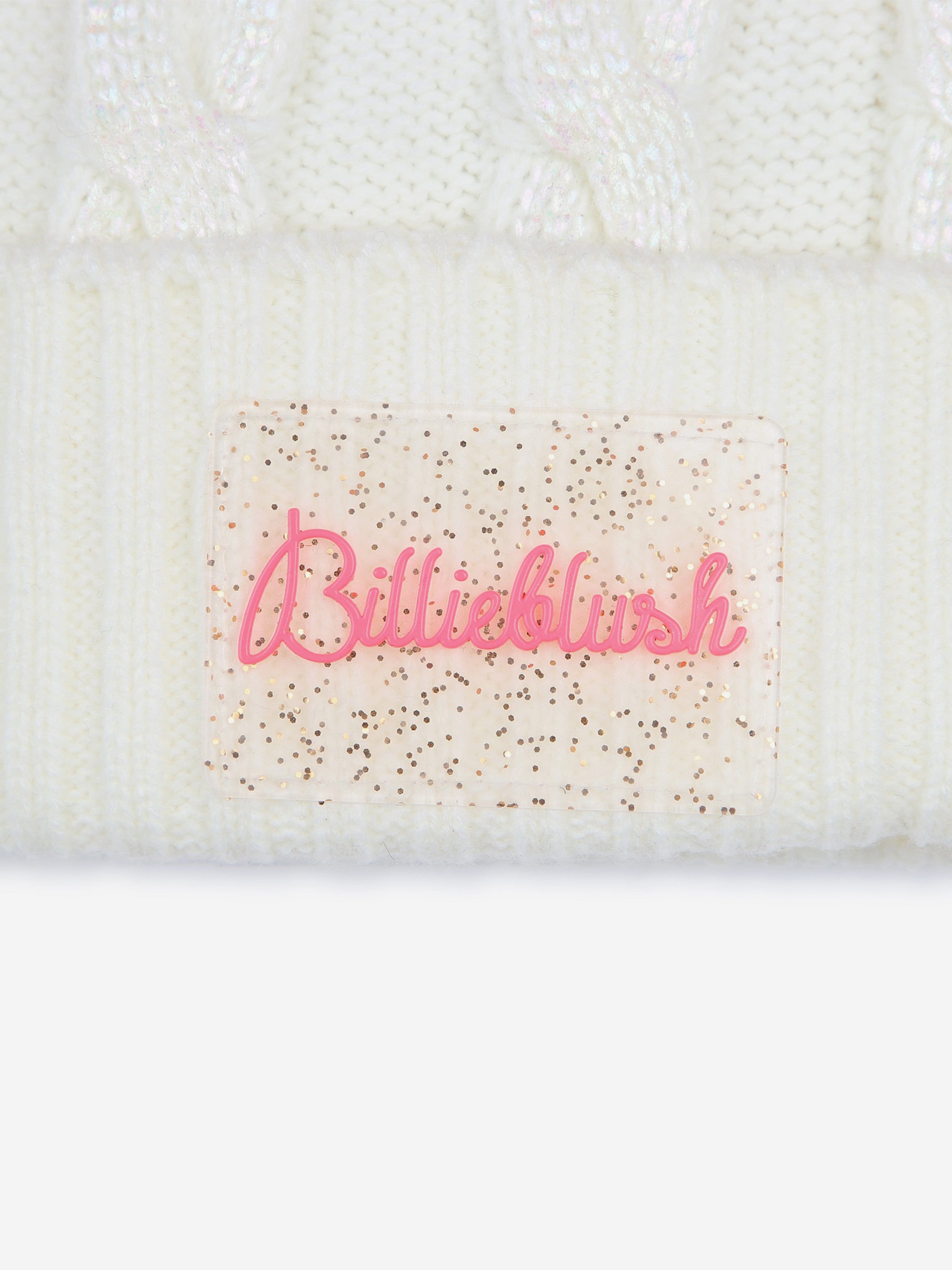 Billieblush Girls Double Pom Pom Beanie Hat in Ivory Cheap Websites