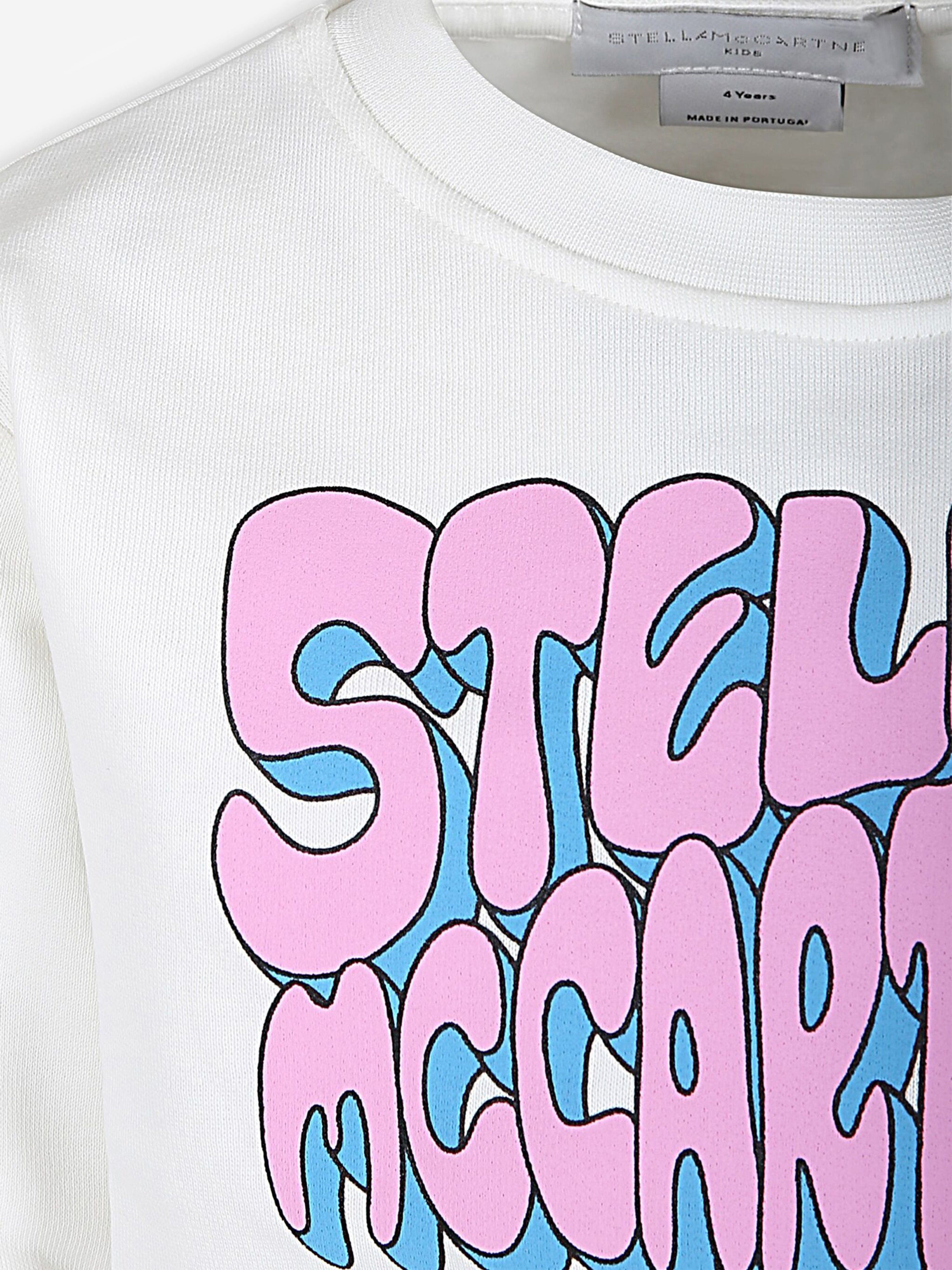 Stella McCartney Girls Logo Print Sweatshirt in Ivory Buy Cheap Visit New