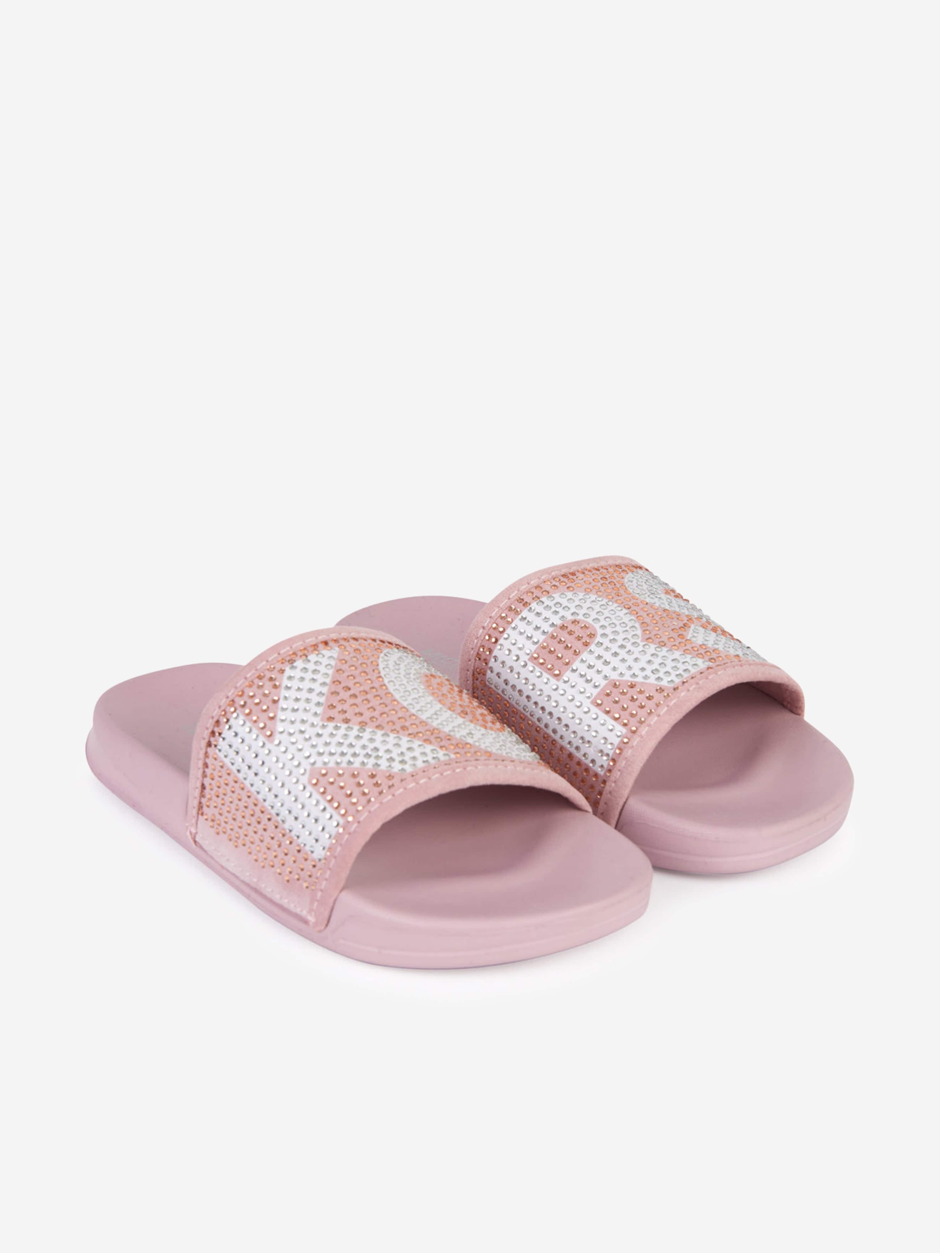 Michael Kors Diamante Logo Sliders Discount The Cheapest