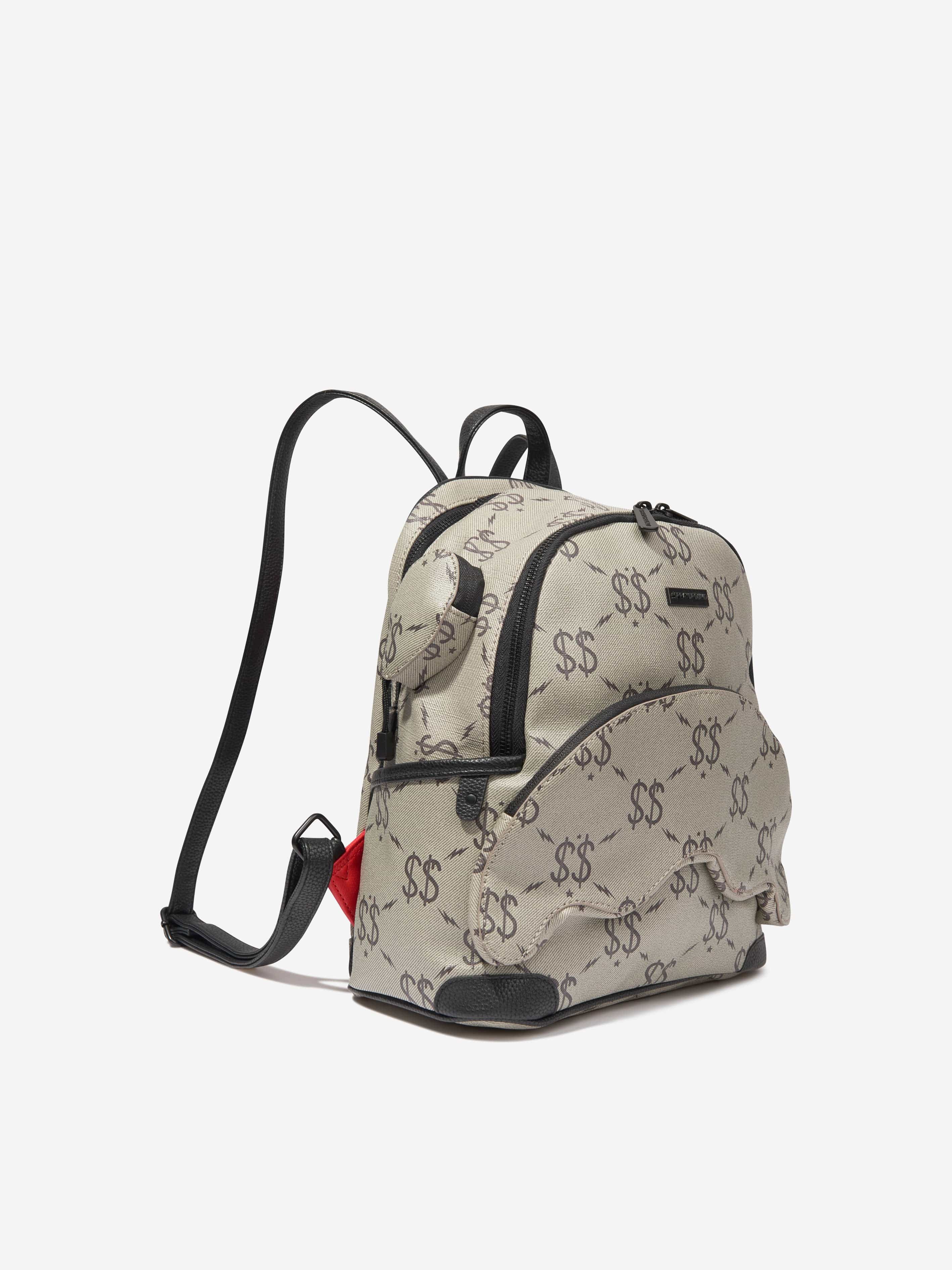 Sprayground Kids Double Money Savage Backpack in Grey (46cm) Clearance Find Great