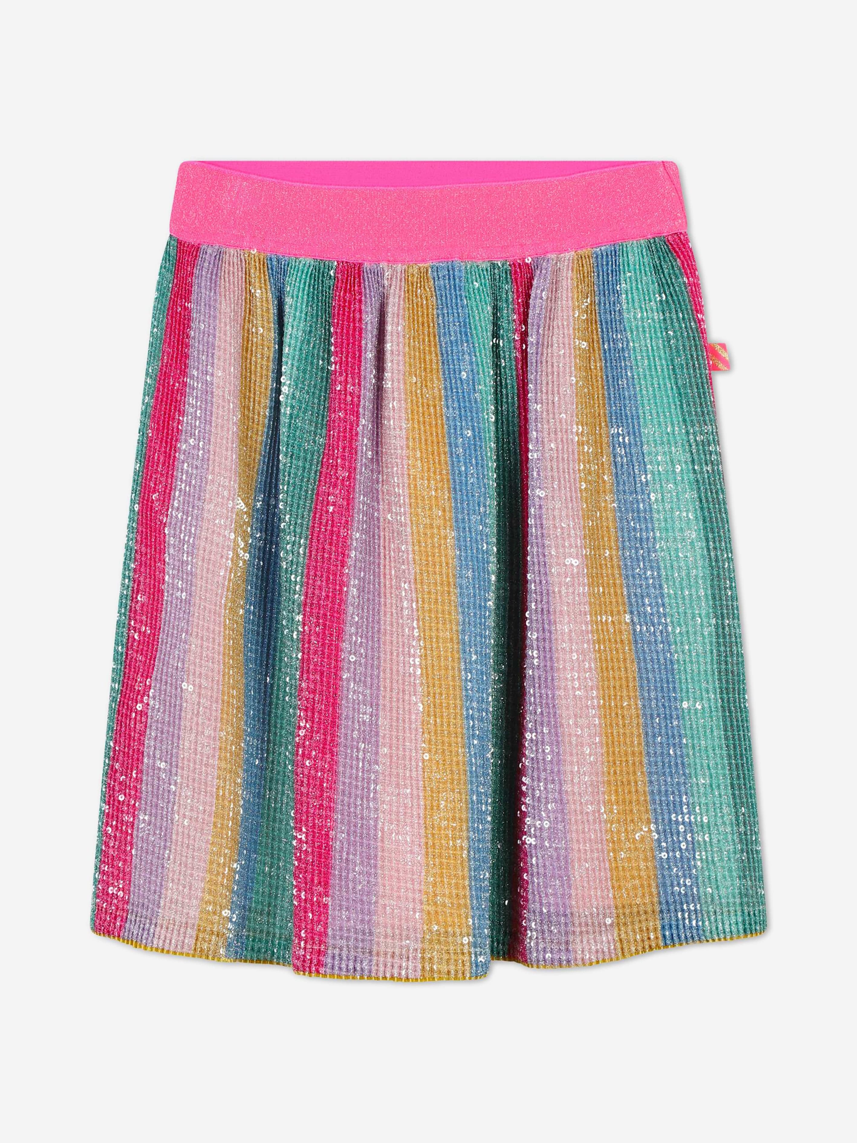 Billieblush Girls Pleated Sequin Skirt in Multicolour Sale 100% Guaranteed