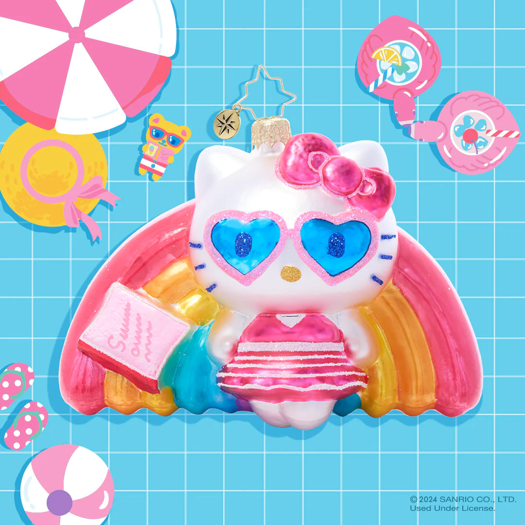 Hello Kitty x Christopher Radko Handmade Glass Ornament (Pool Party) Outlet Locations Cheap Pice