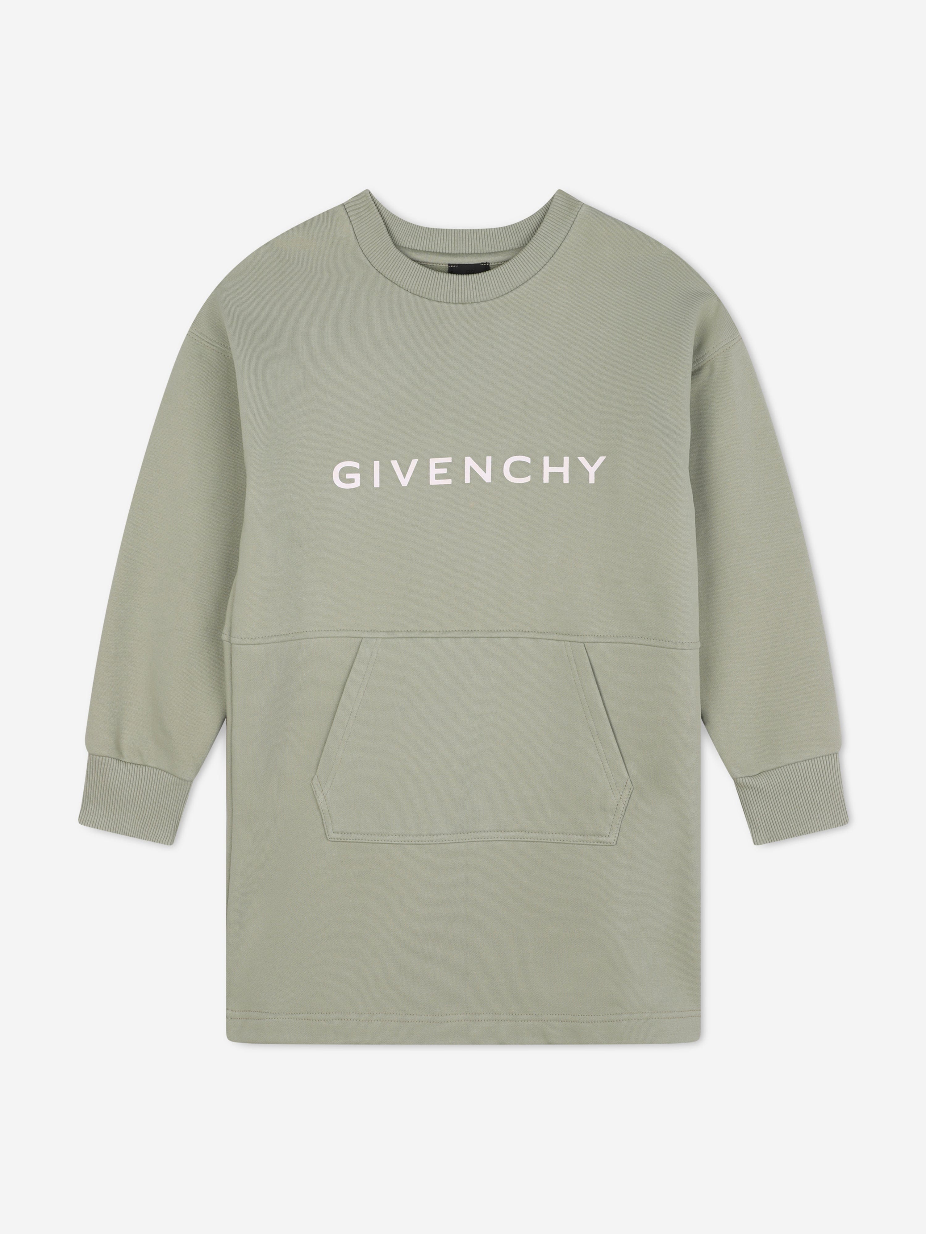 Givenchy Girls Logo Sweater Dress in Green Clearance Big Discount