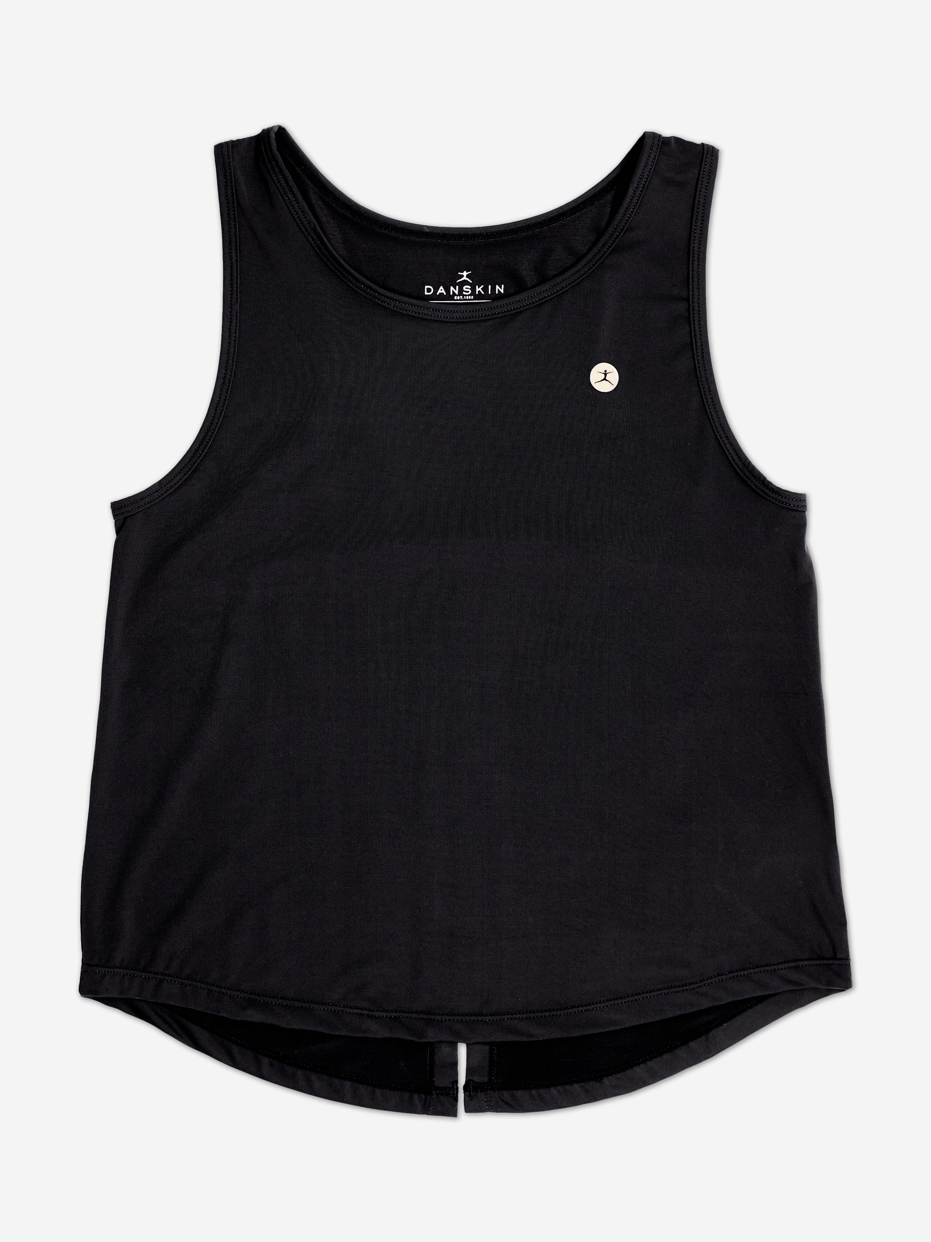 Danskin Girls Split Back Vest Top in Black Cheap Wholesale