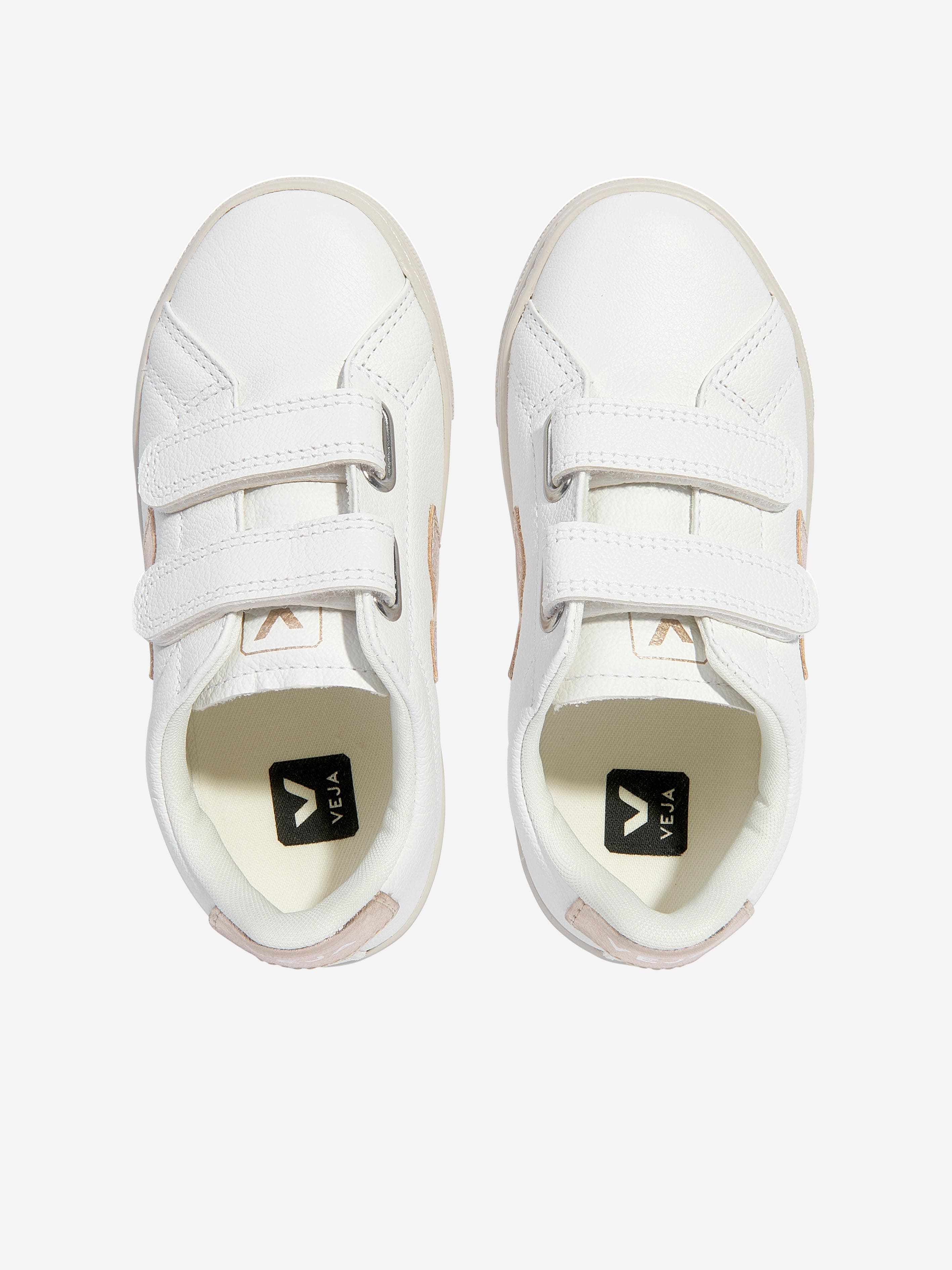 Veja Kids ChromeFree Leather Esplar Trainers in White Outlet Explore