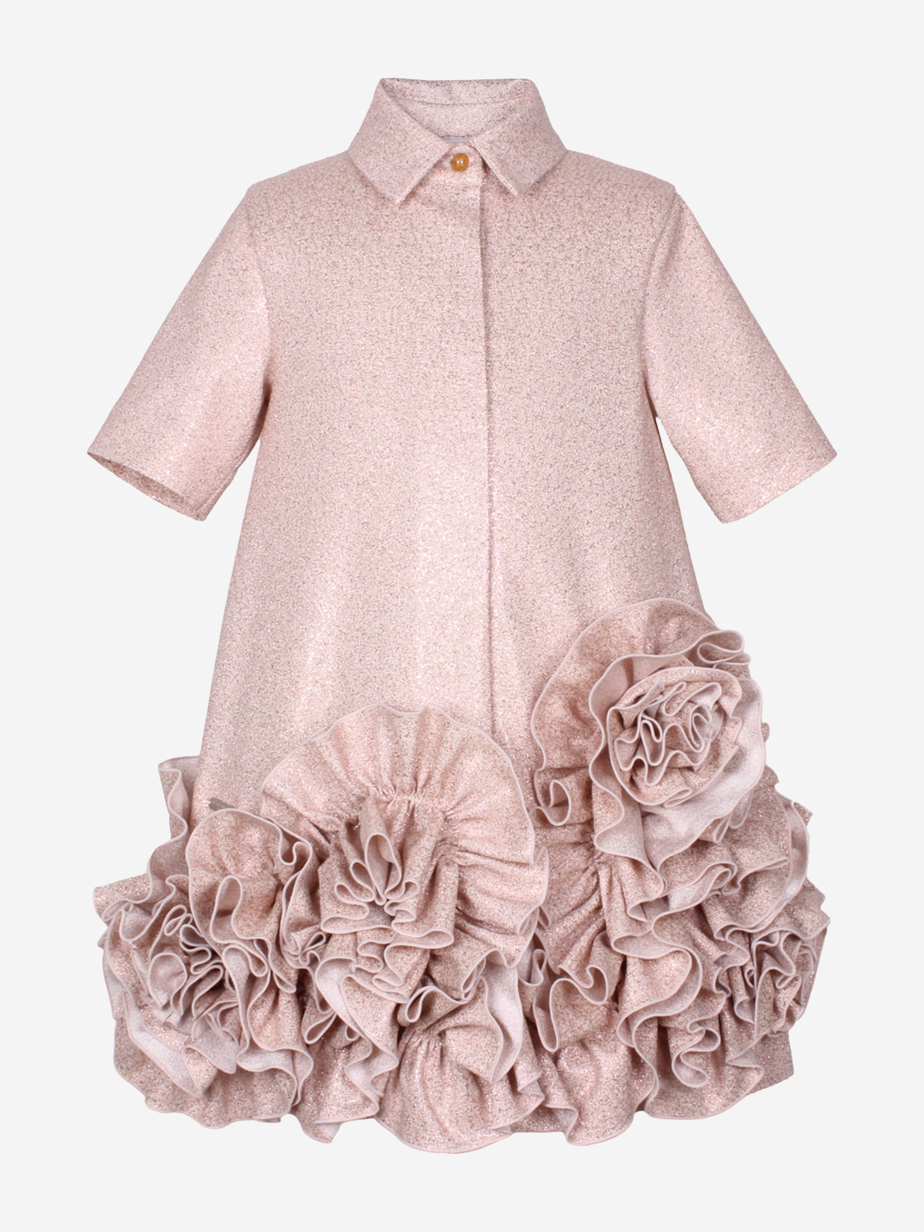 Jessie And James Girls Dream On Frilly Flower Dress in Pink Geniue Stockist Cheap Pice