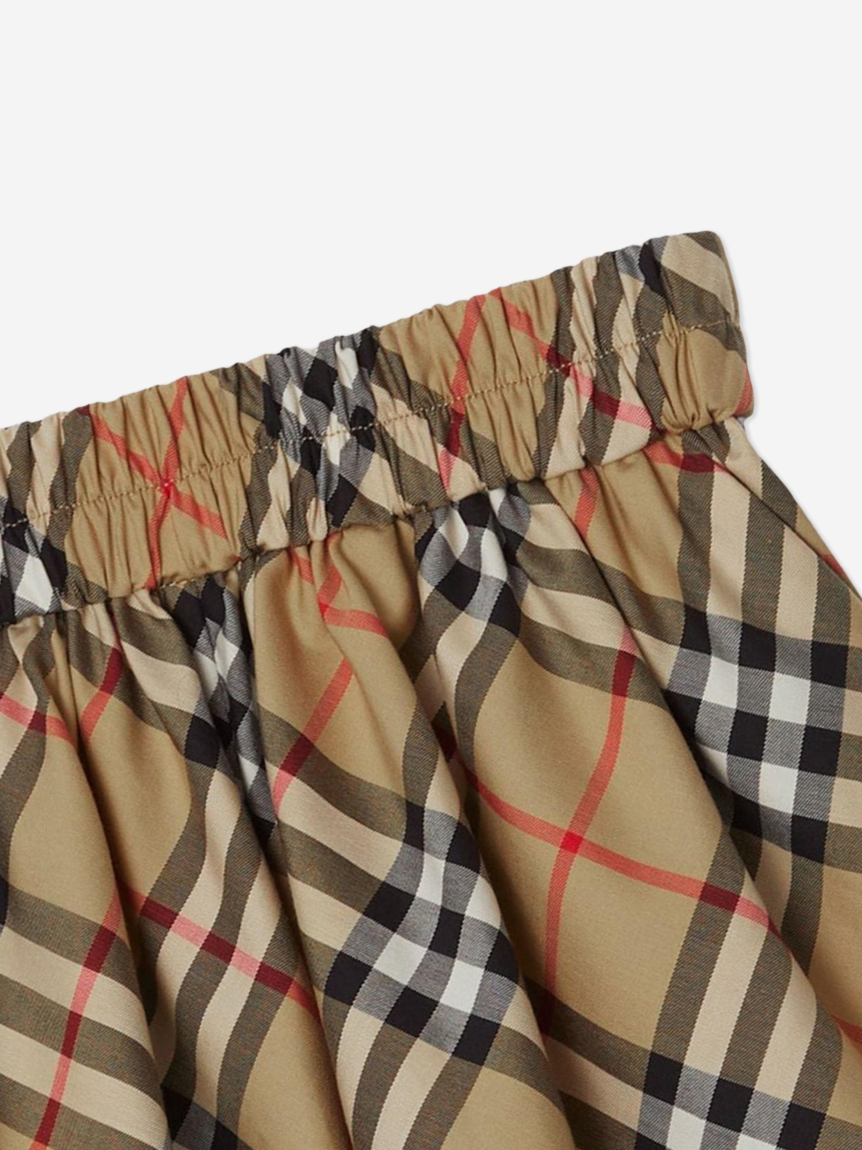 Burberry Baby Girls Archive Check Marcy Shorts in Beige Cheap Store