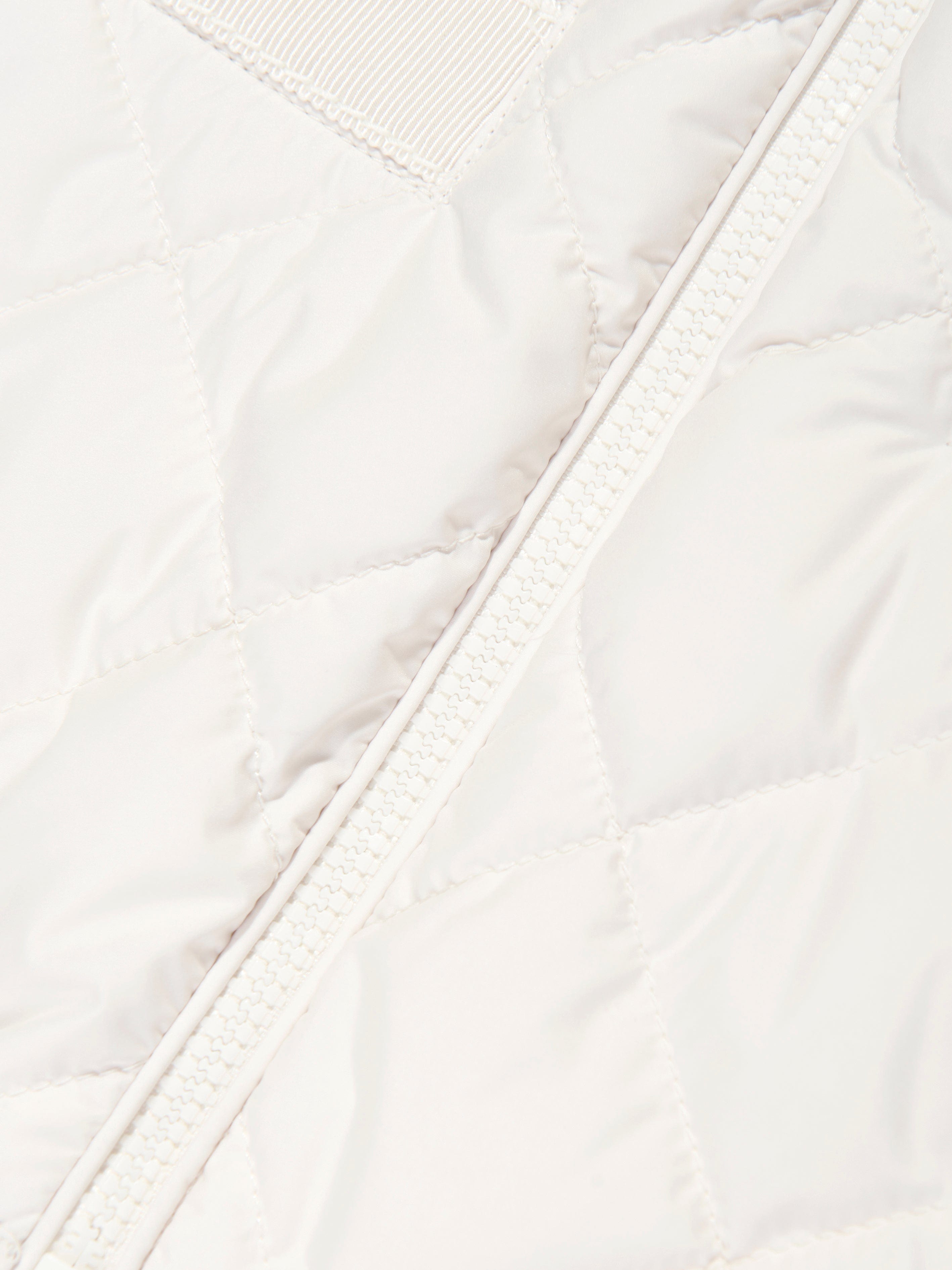 Moncler Enfant Girls Down Padded Philanta Jacket in White Outlet Genuine