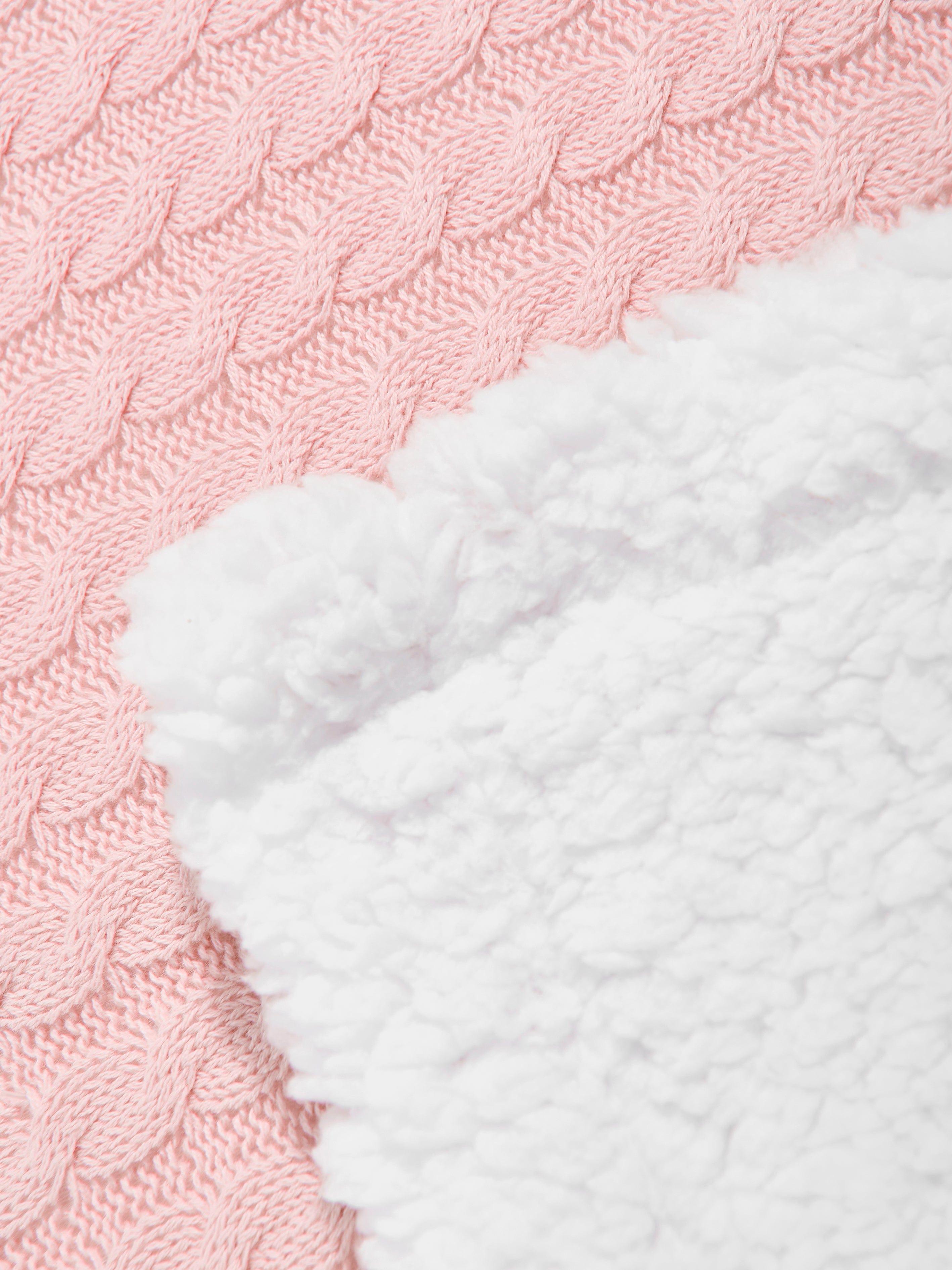 DKNY Baby Girls Sherpa Fleece Blanket in Pink (90cm) Marketable