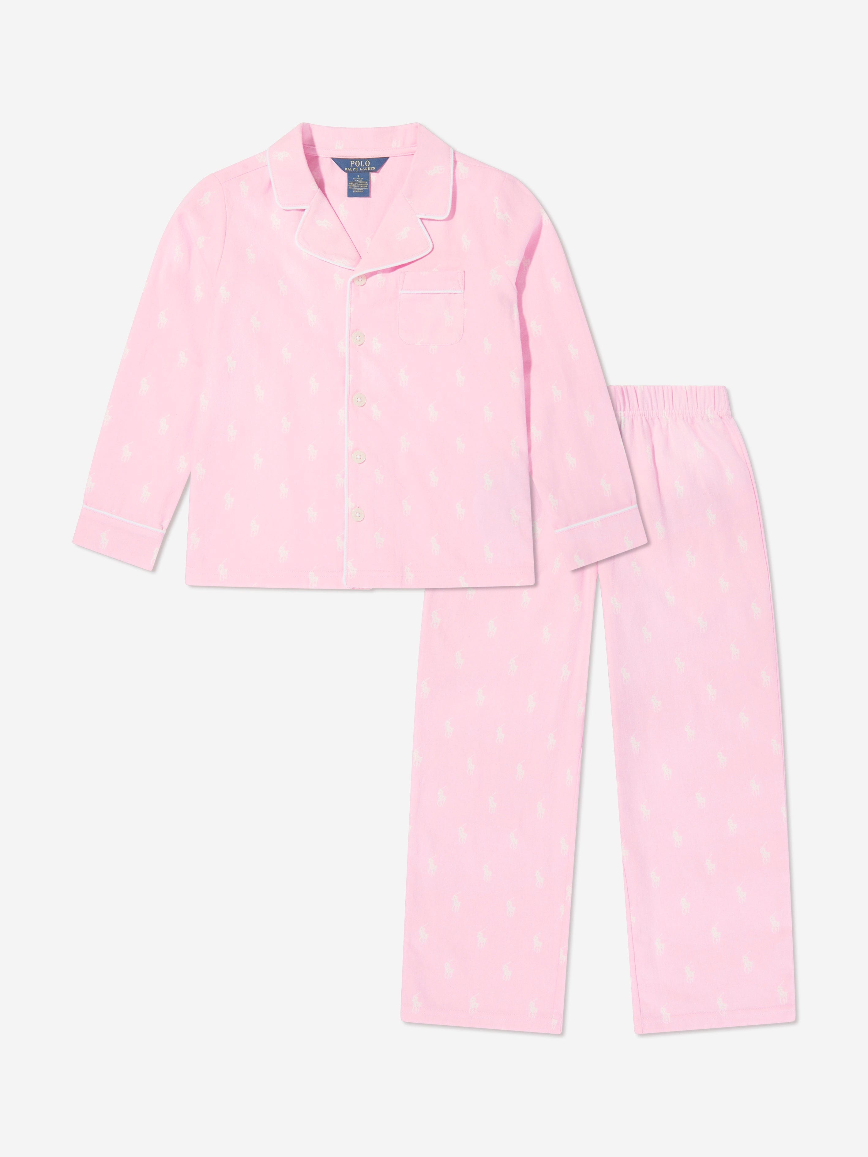 Girls Pyjama Set in Pink Cheap Usa Stockist
