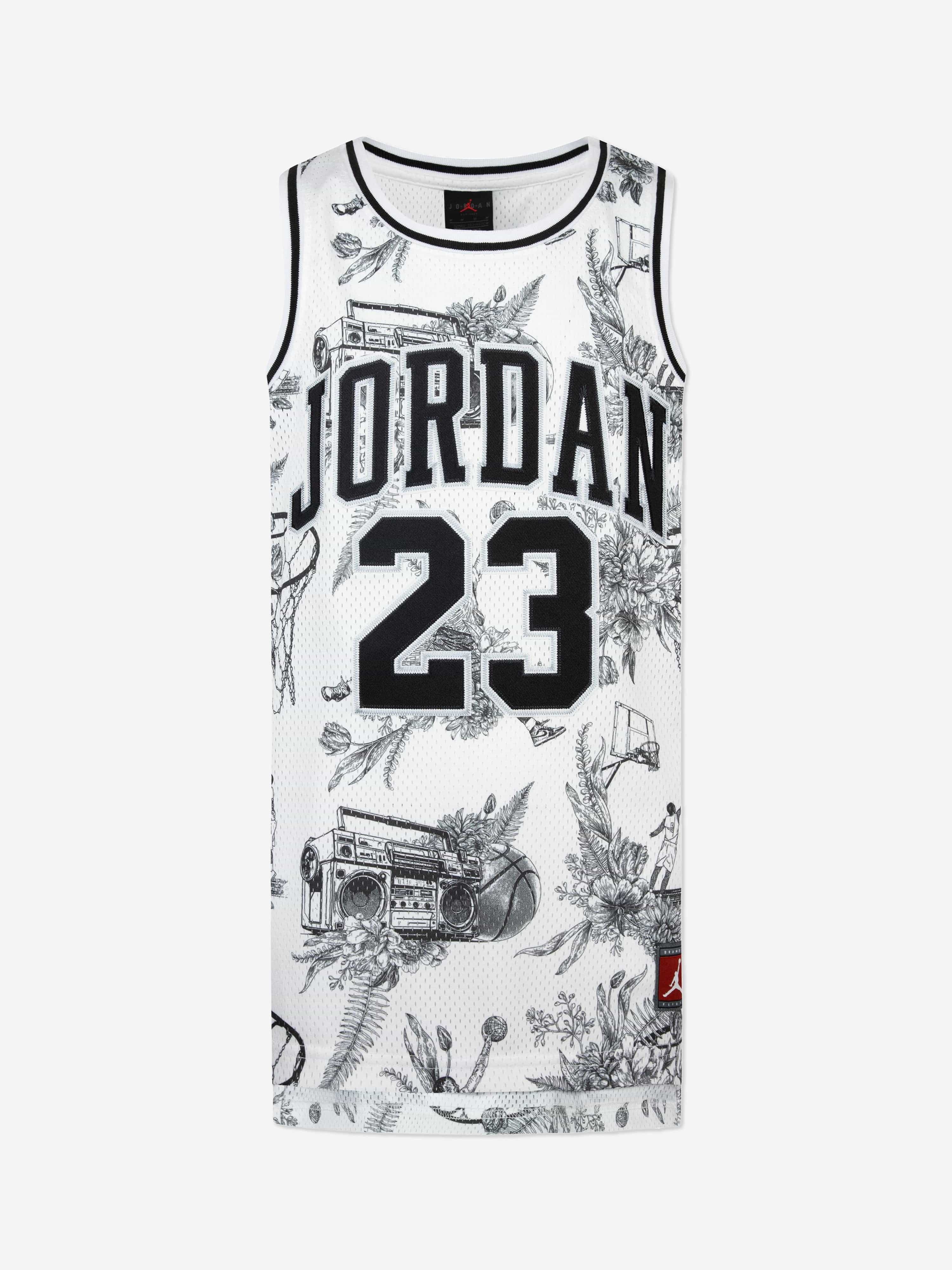 Jordan Kids Jordan 23 AOP Jersey in White Classic Cheap Pice