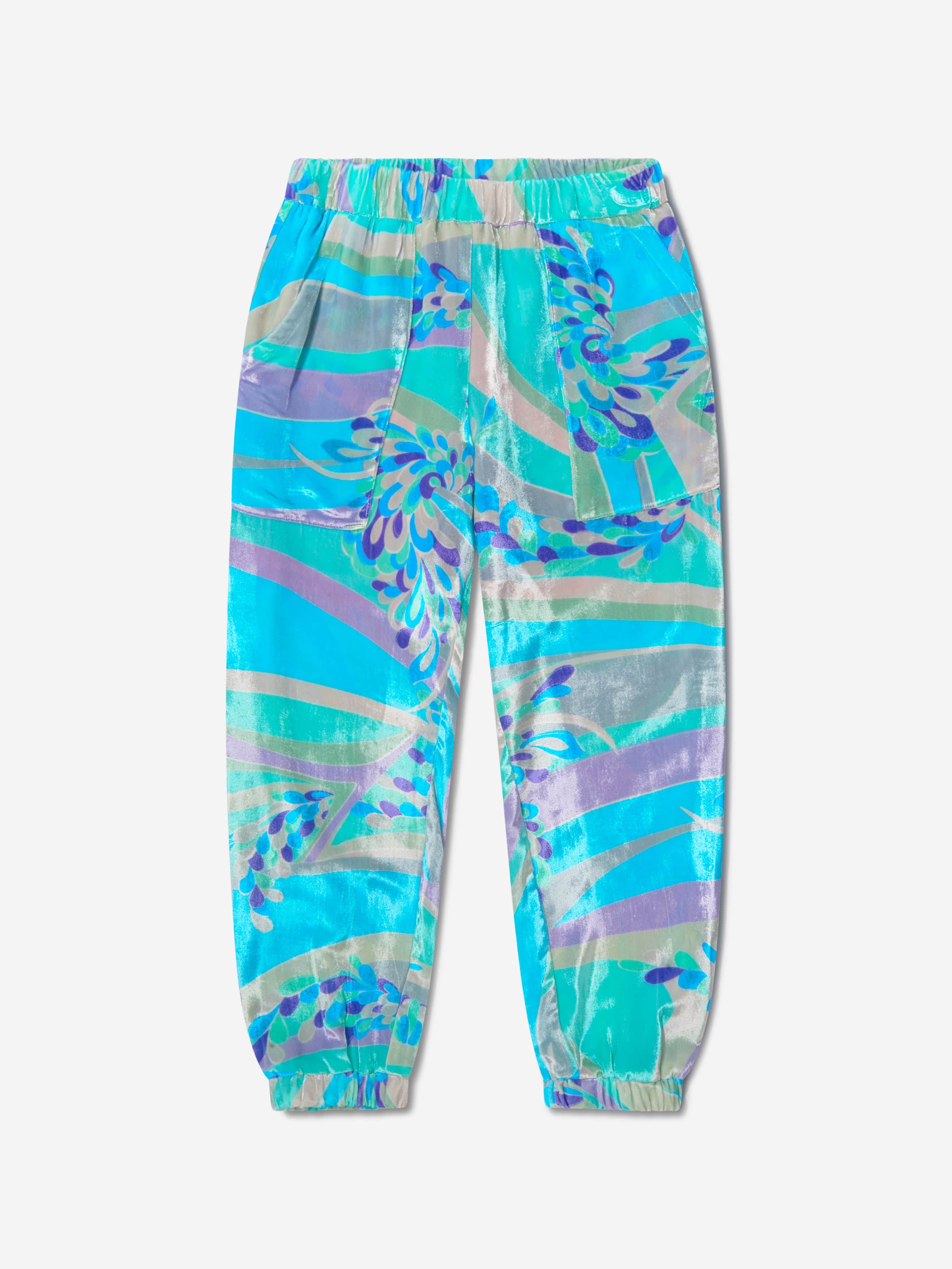 Pucci Girls Velvet Patterned Trousers Shop Sale Online