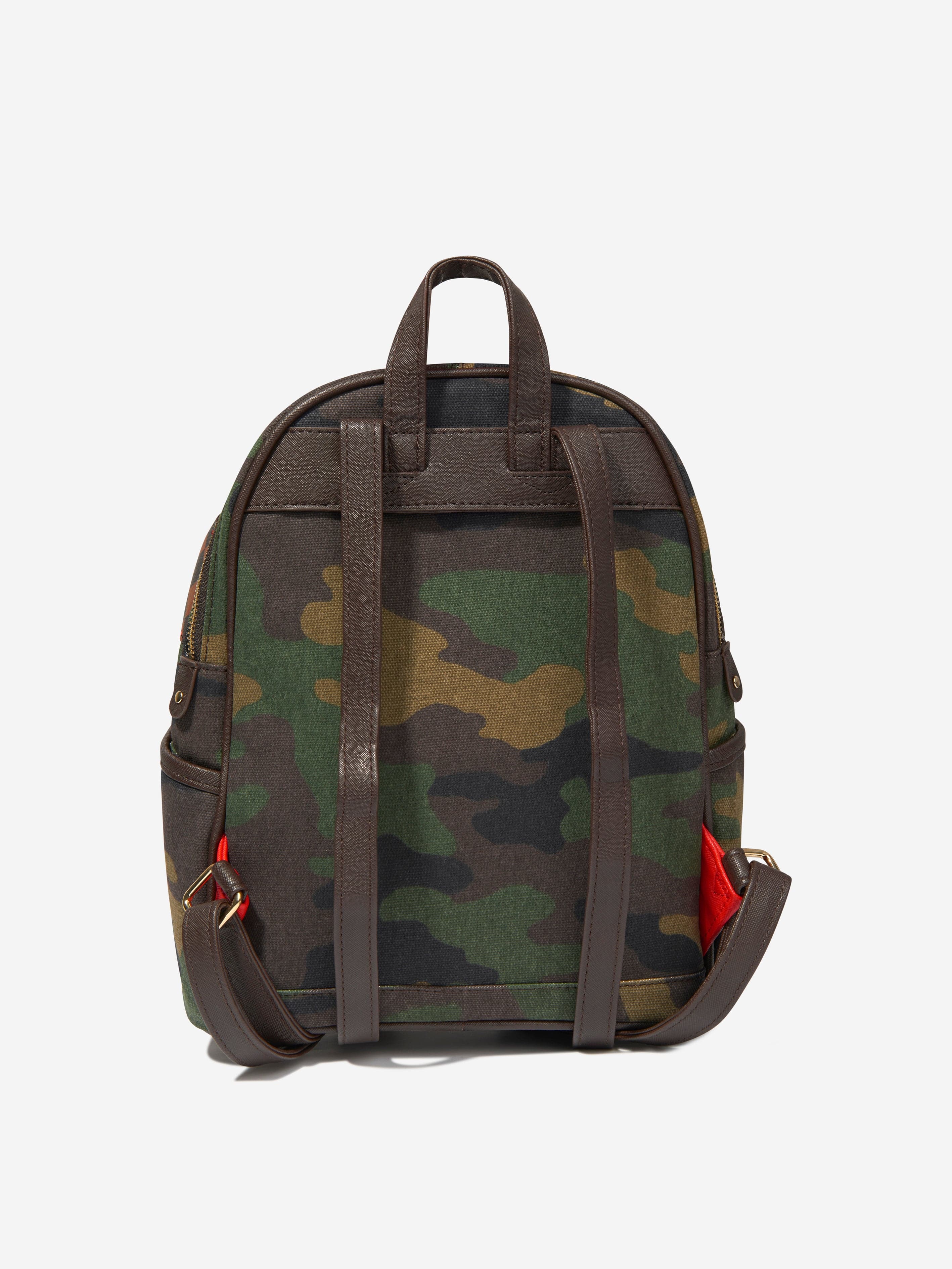 Sprayground Kids Camo Shark Shape Check Savage Backpack in Green (29cm) Recommend Cheap Online