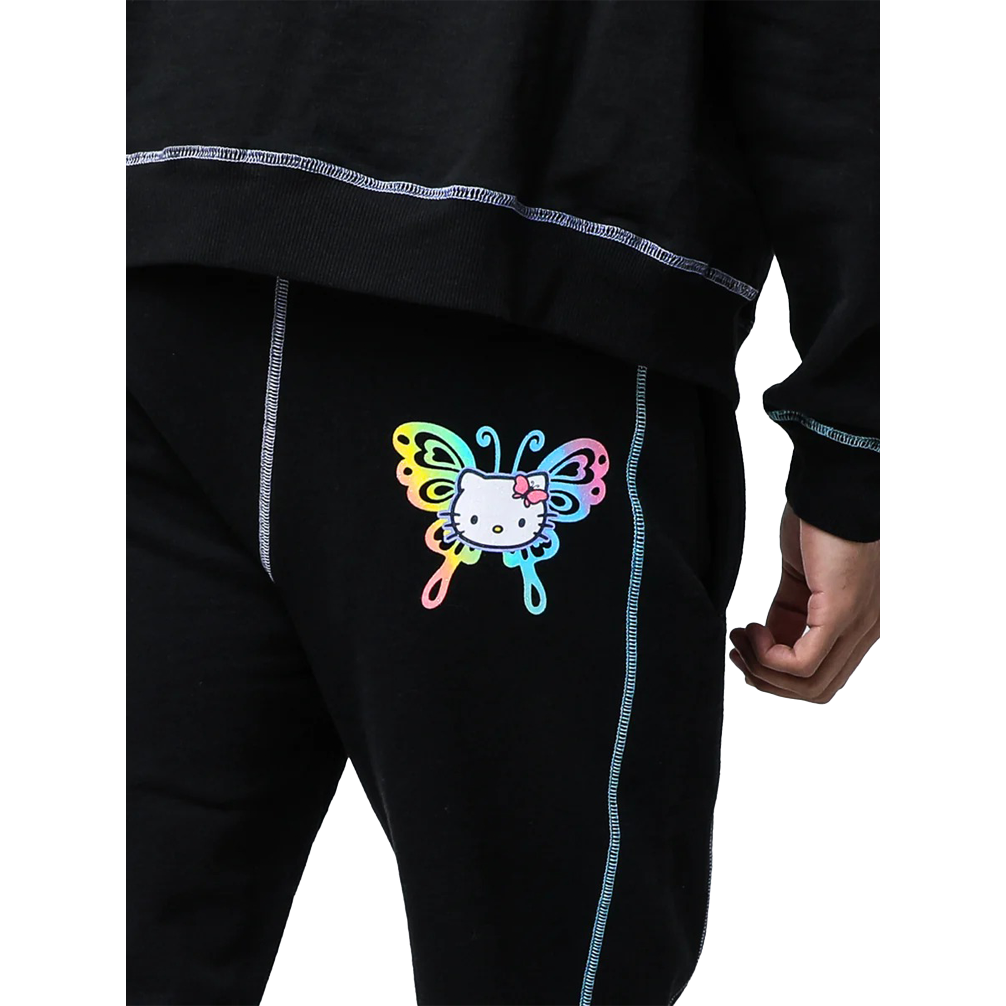 Hello Kitty x Dumbgood Butterfly Glitter Sweatpants Sale Visa Payment