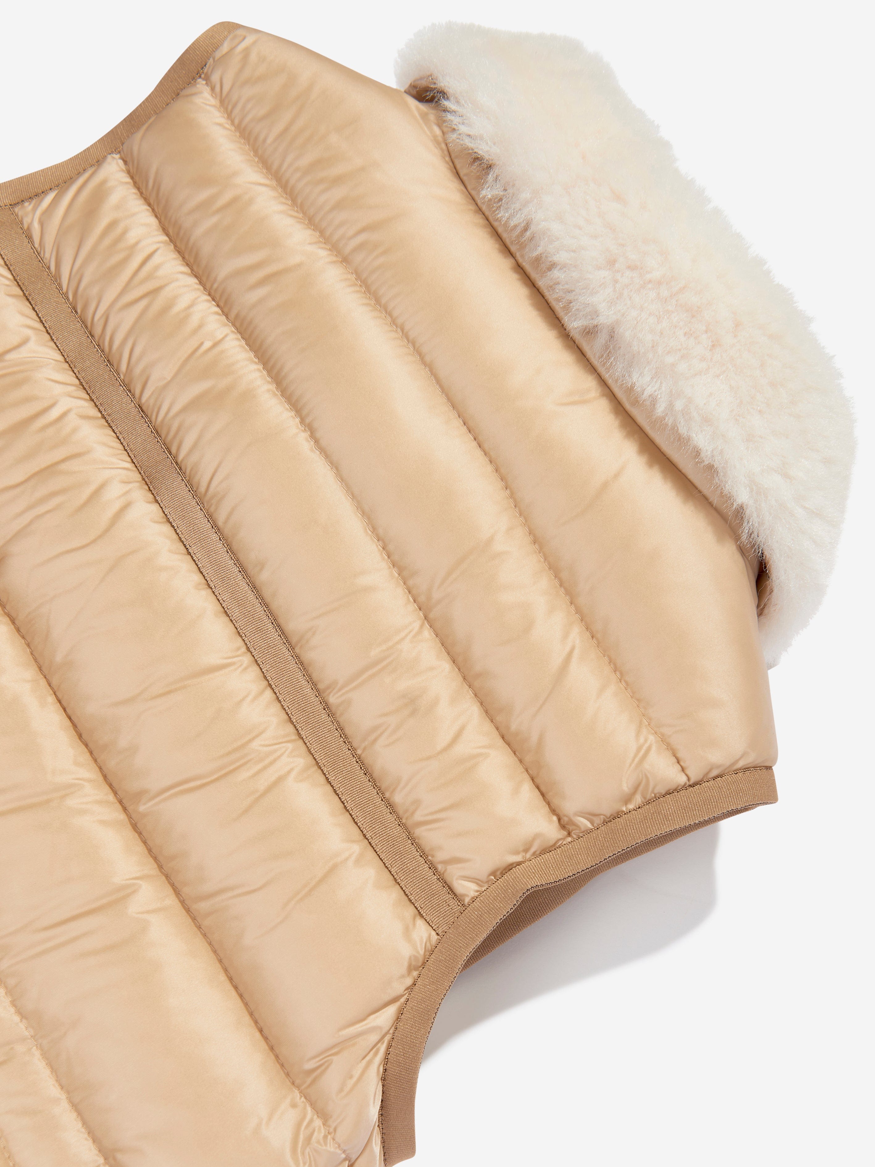 Moncler Enfant Girls Down Padded Elisheba Gilet in Beige Sale Professional