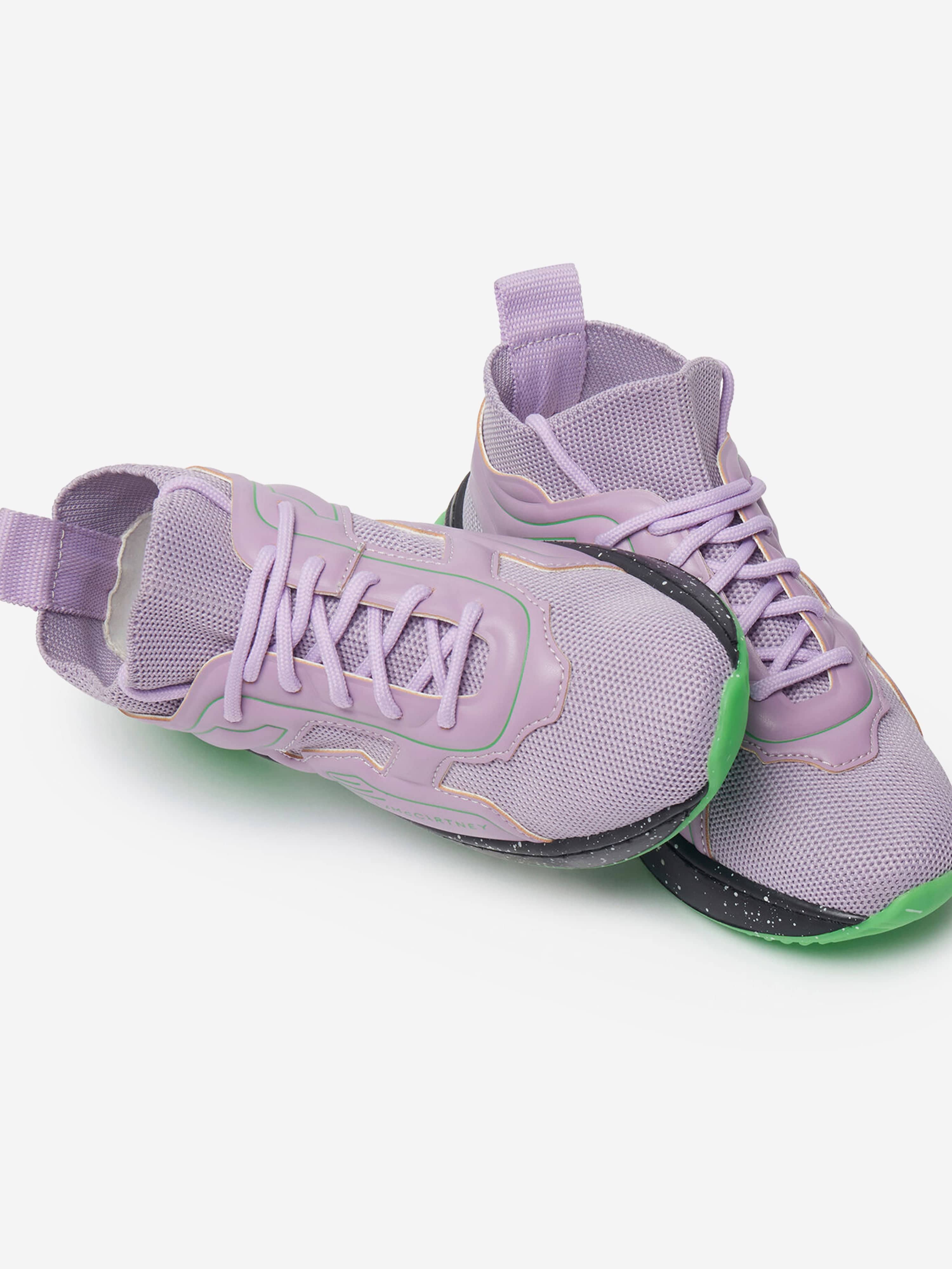 Stella McCartney Girls Lace Up Sock Trainers in Purple Buy Cheap Outlet