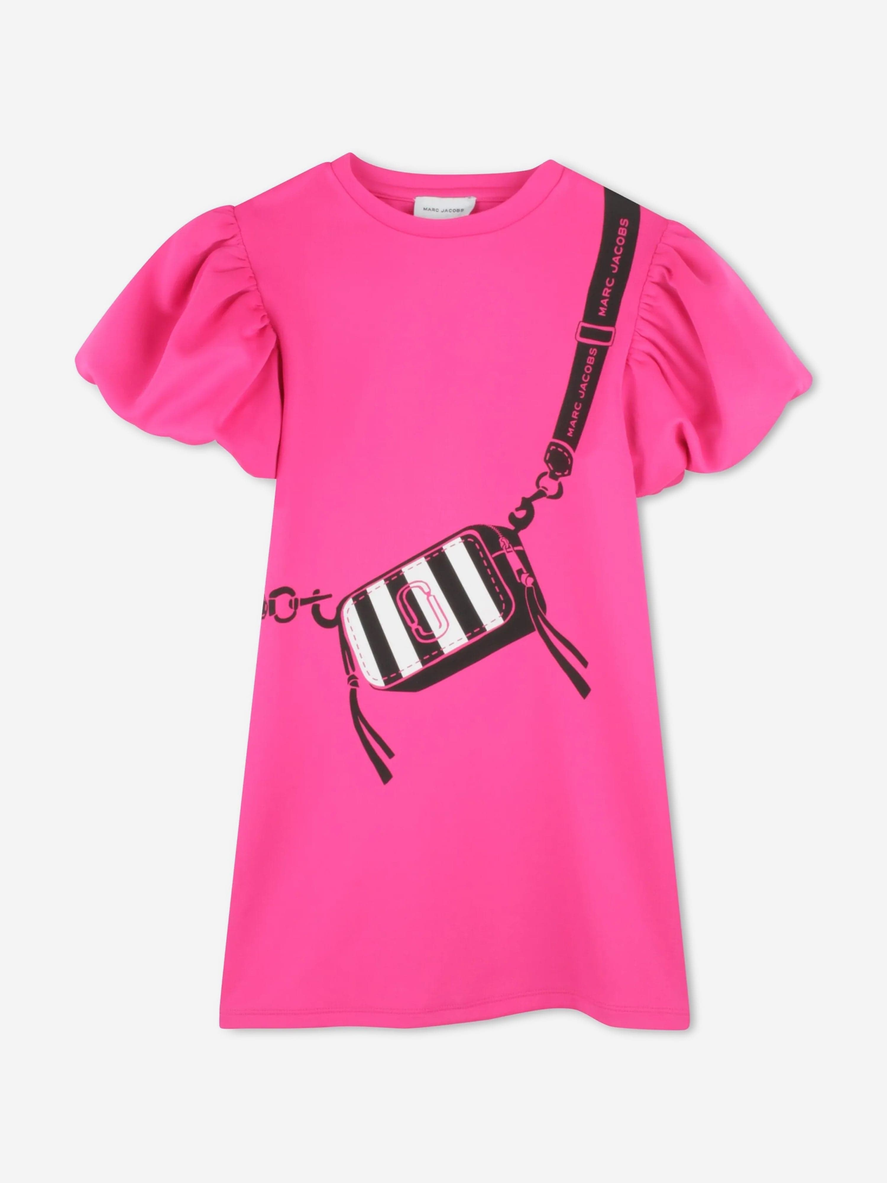 Girls Snapshot Bag Print Dress in Pink Sale Low Cost